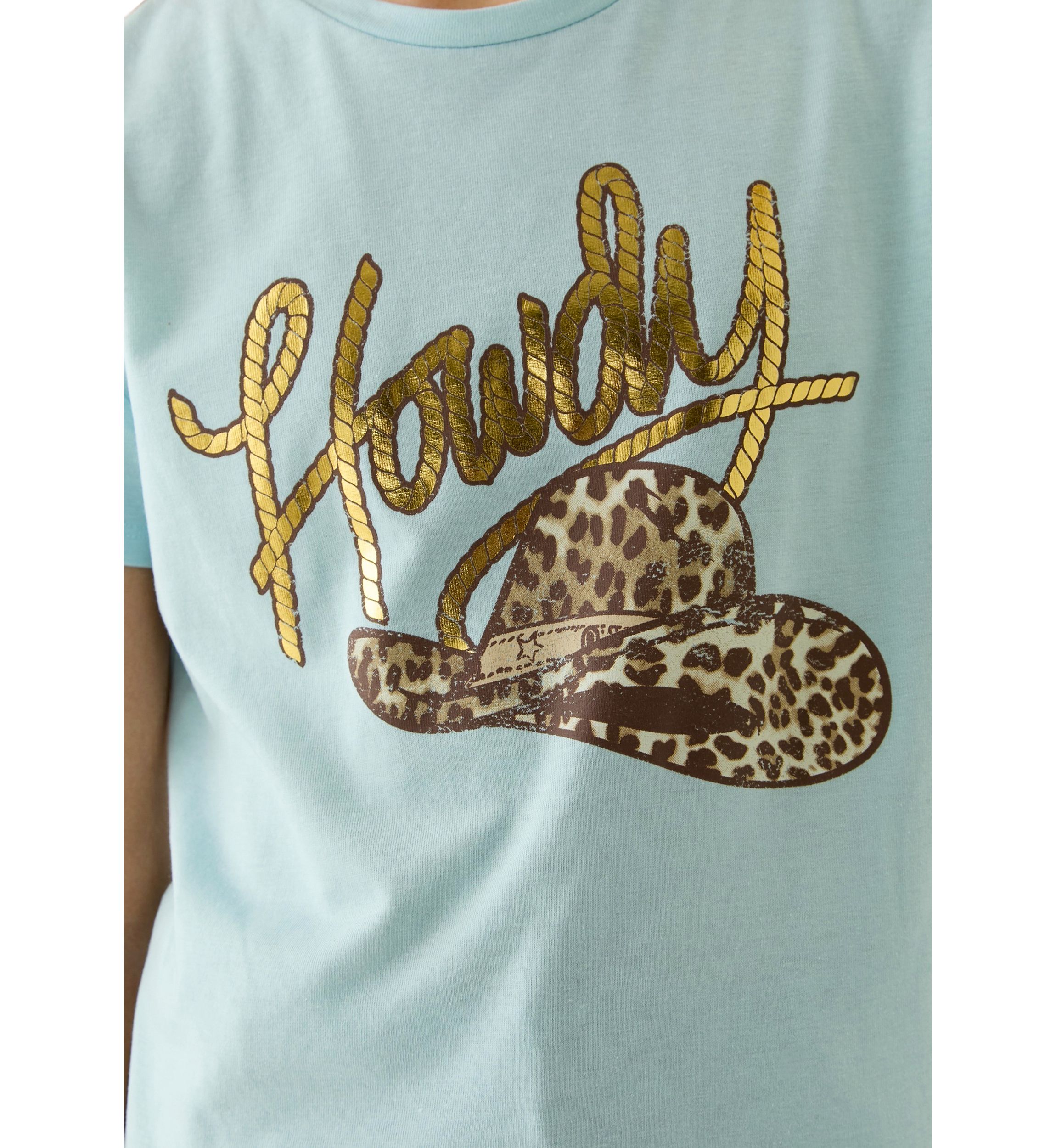 Girls 7-16 Short Sleeve Howdy Graphic T-Shirt