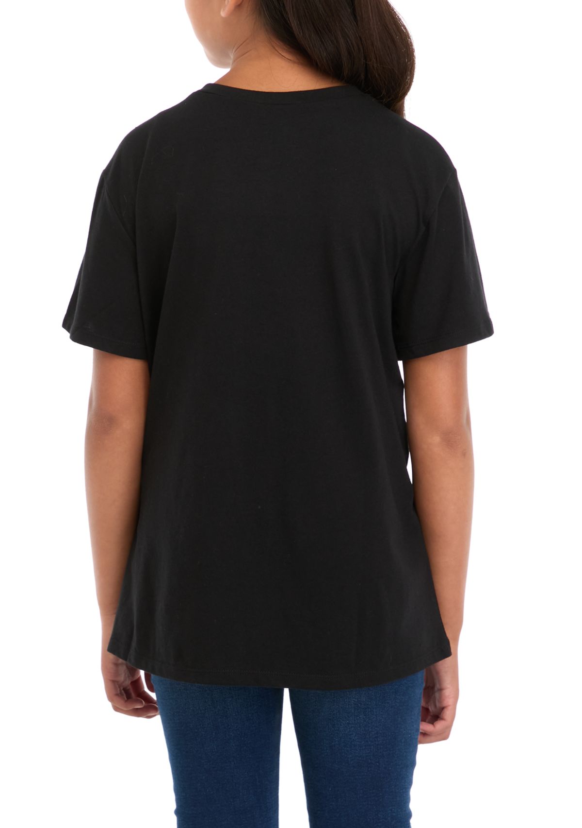 Girls 7-16 Long Sleeve Wednesday Umbrella Silhouette Graphic T-Shirt