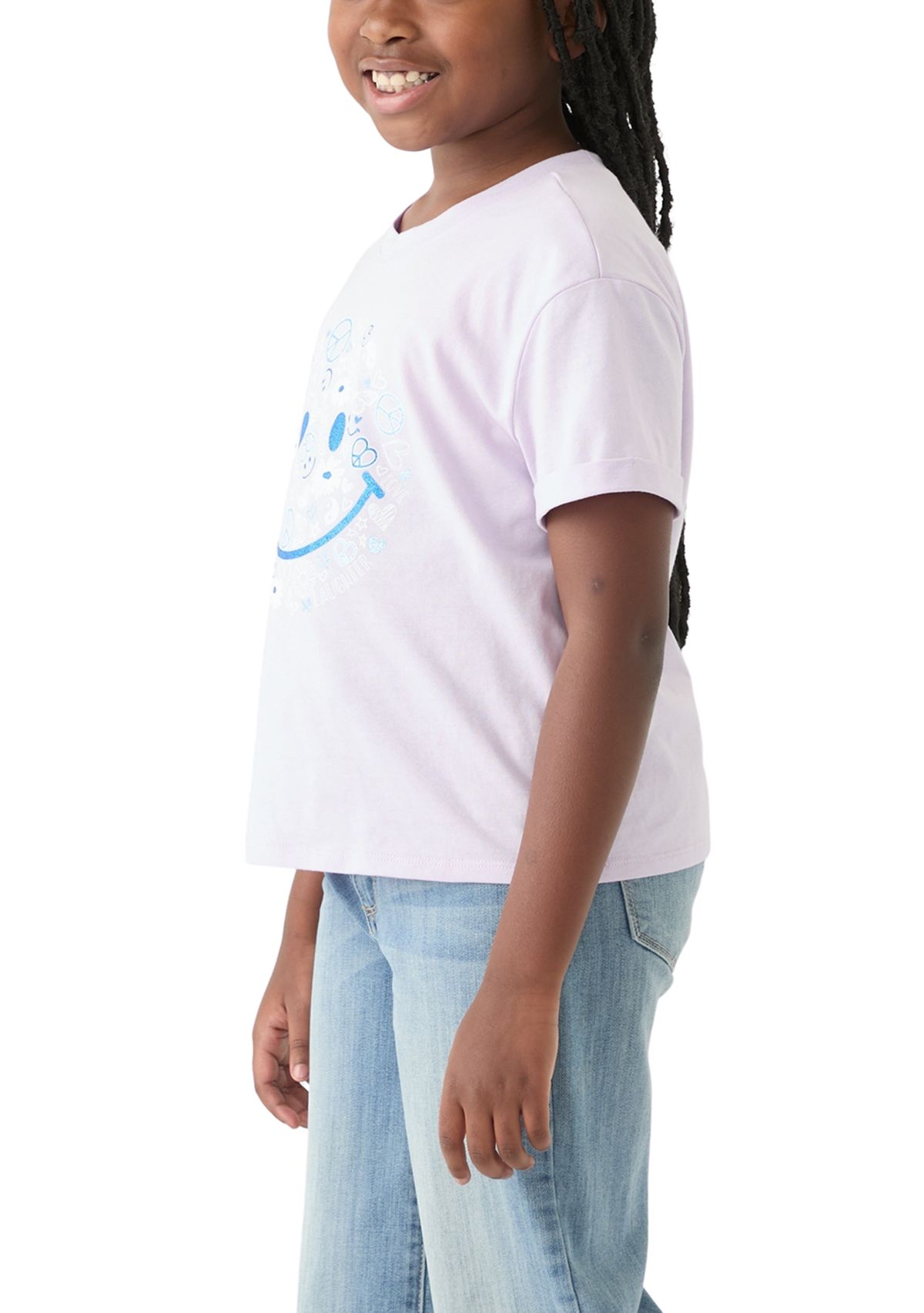 Girls 7-16 Roll Tab Graphic T-Shirt 