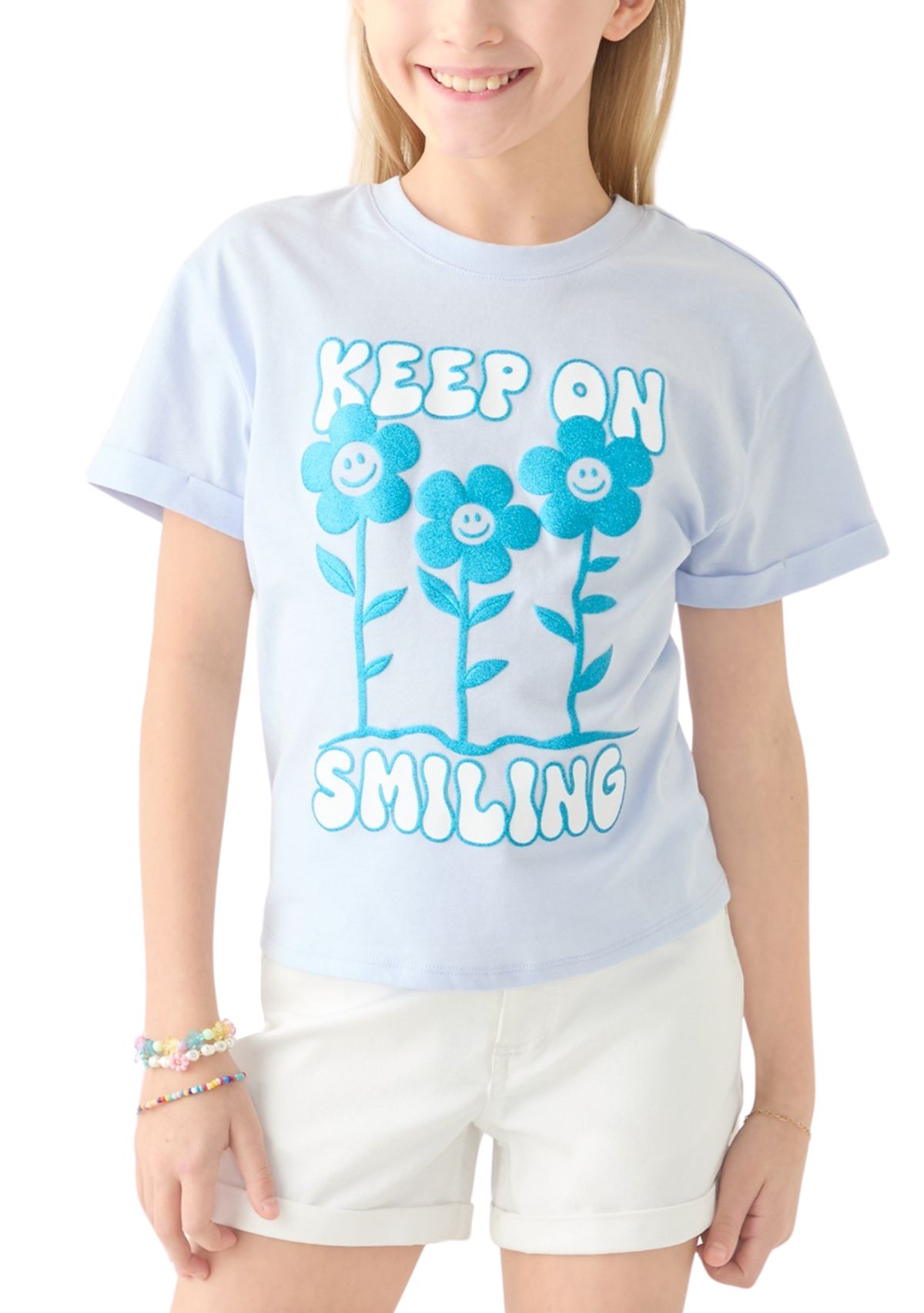 Girls 7-16 Keep On Smiling T-Shirt 