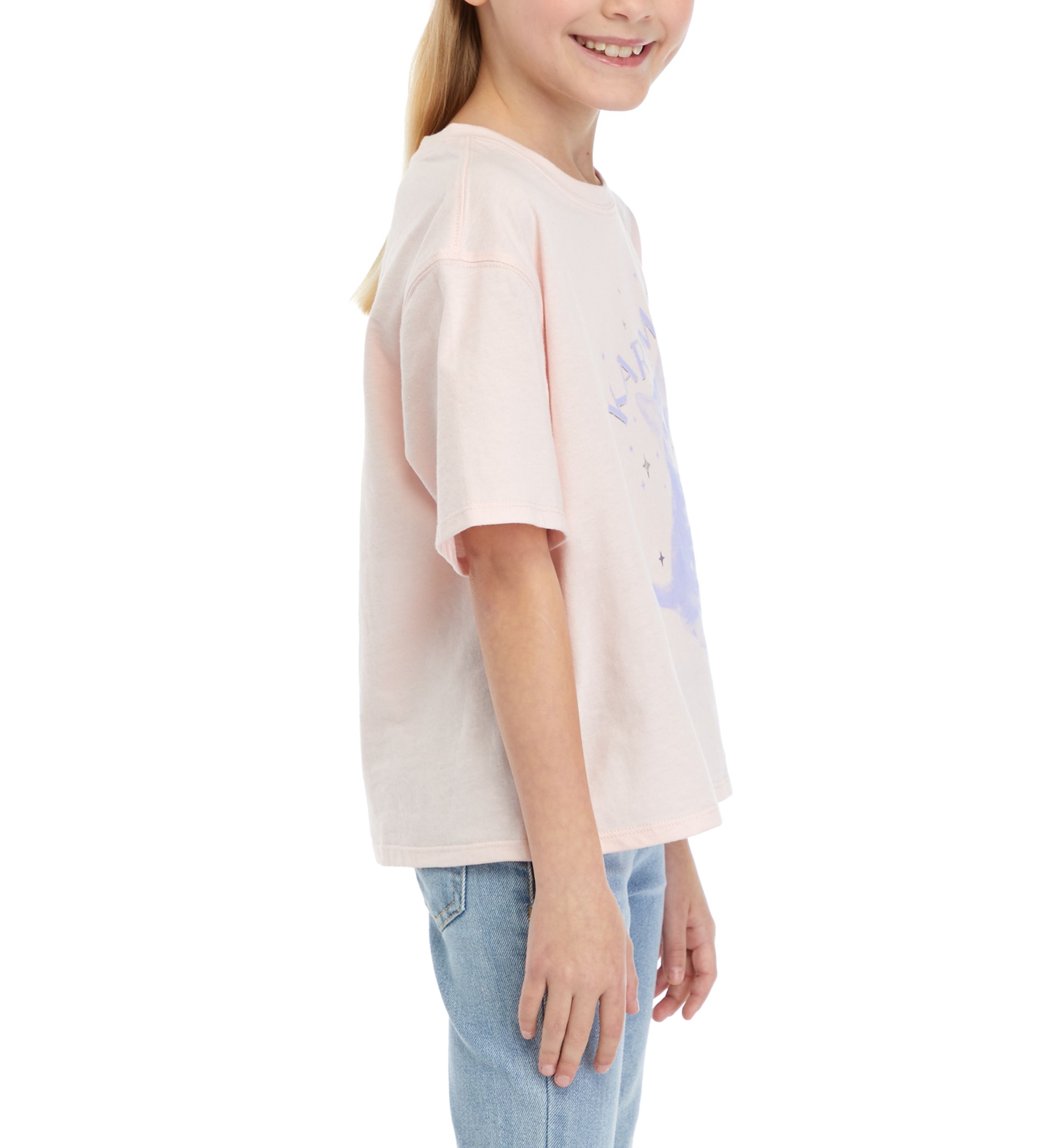 Girls 7-16 Karma is a Cat Graphic T-Shirt