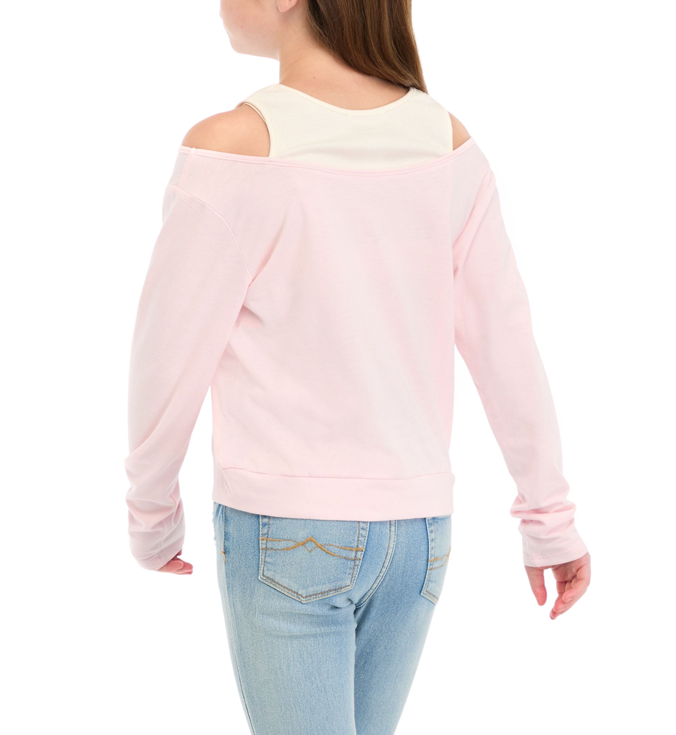 Girls 7-16 Cold Shoulder Paris Ballet Academy Graphic Pullover