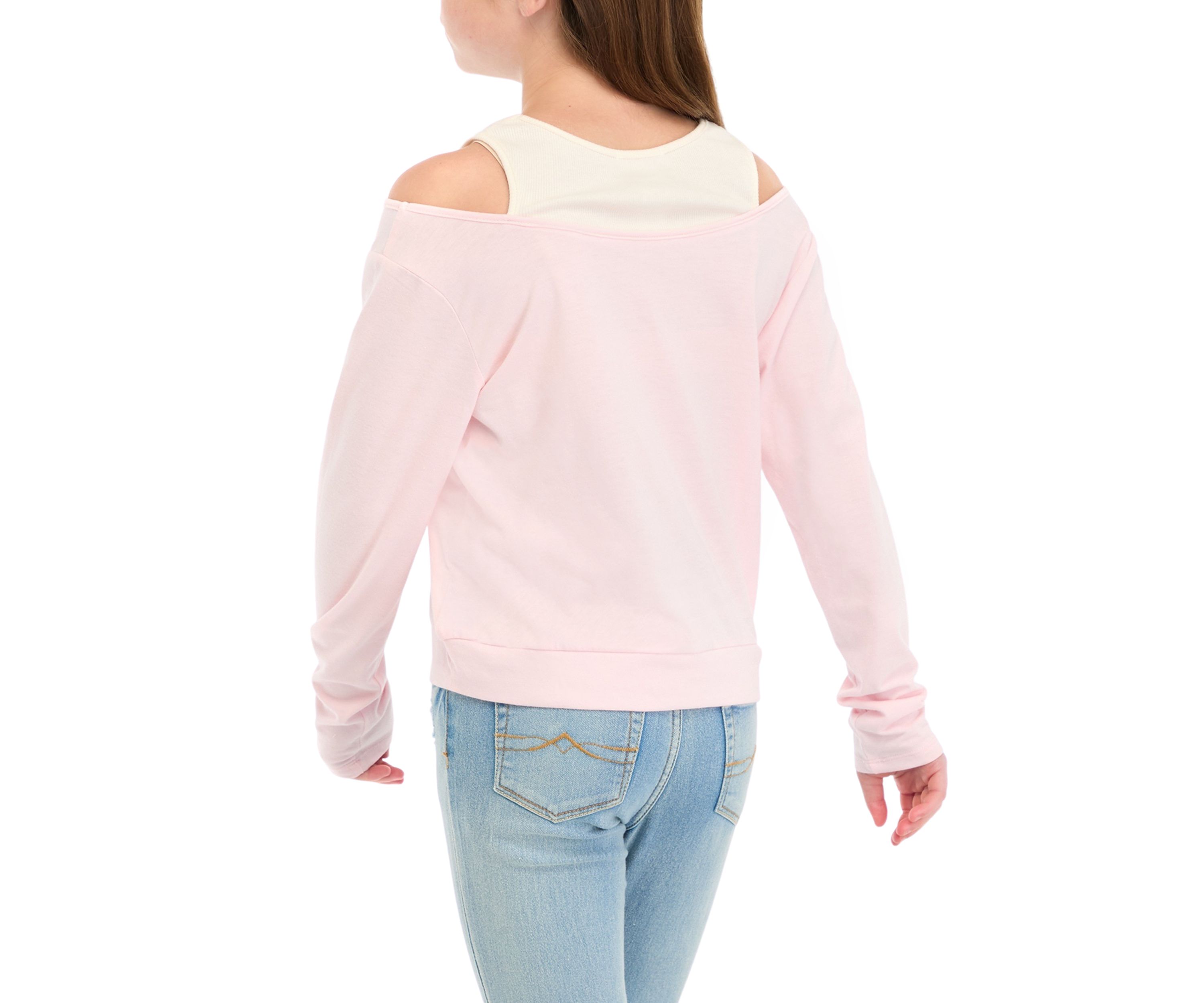 Girls 7-16 Cold Shoulder Paris Ballet Academy Graphic Pullover