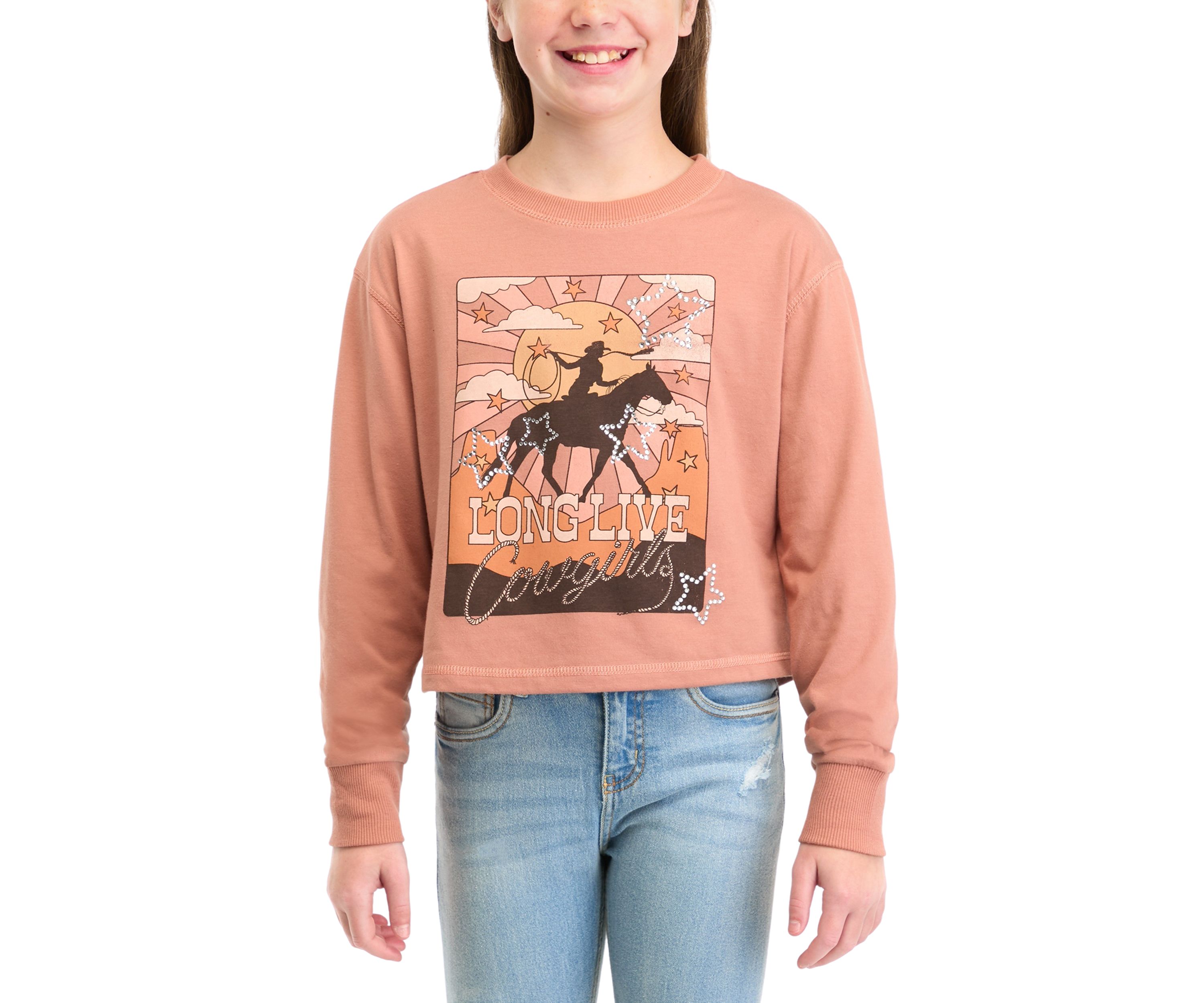 Girls 7-16 Long Live Cowgirls Graphic T-Shirt 