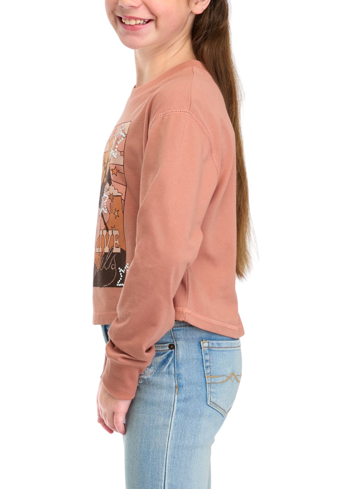Girls 7-16 Long Live Cowgirls Graphic T-Shirt 