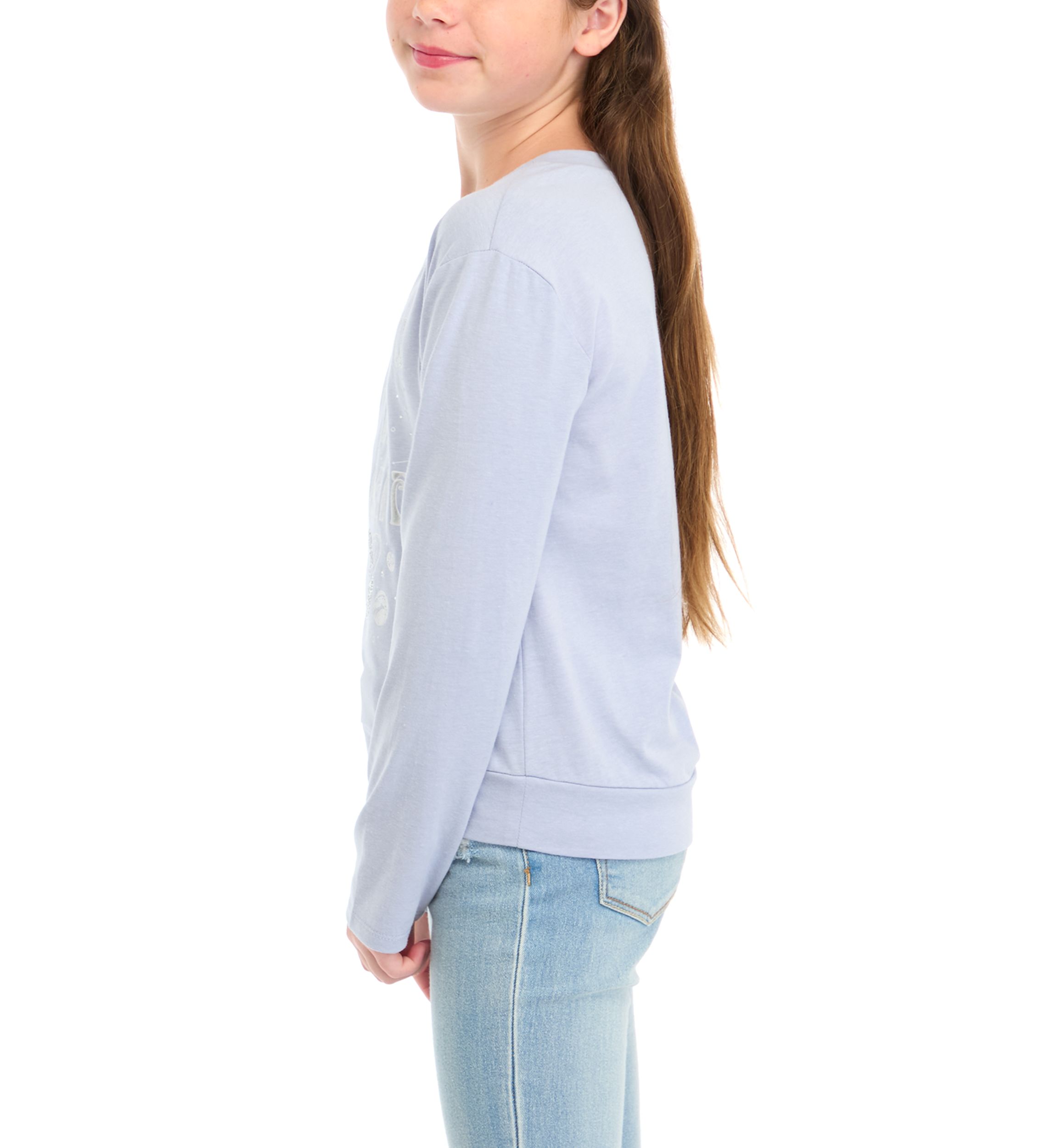 Girls 7-16 Moon and Saturn Graphic T-Shirt 