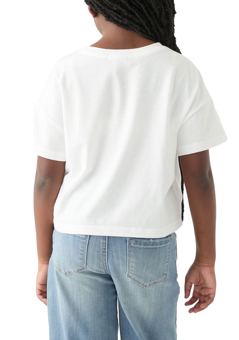 Girls 7-16 Drop Shoulder Happy Days Ahead Graphic T-Shirt 