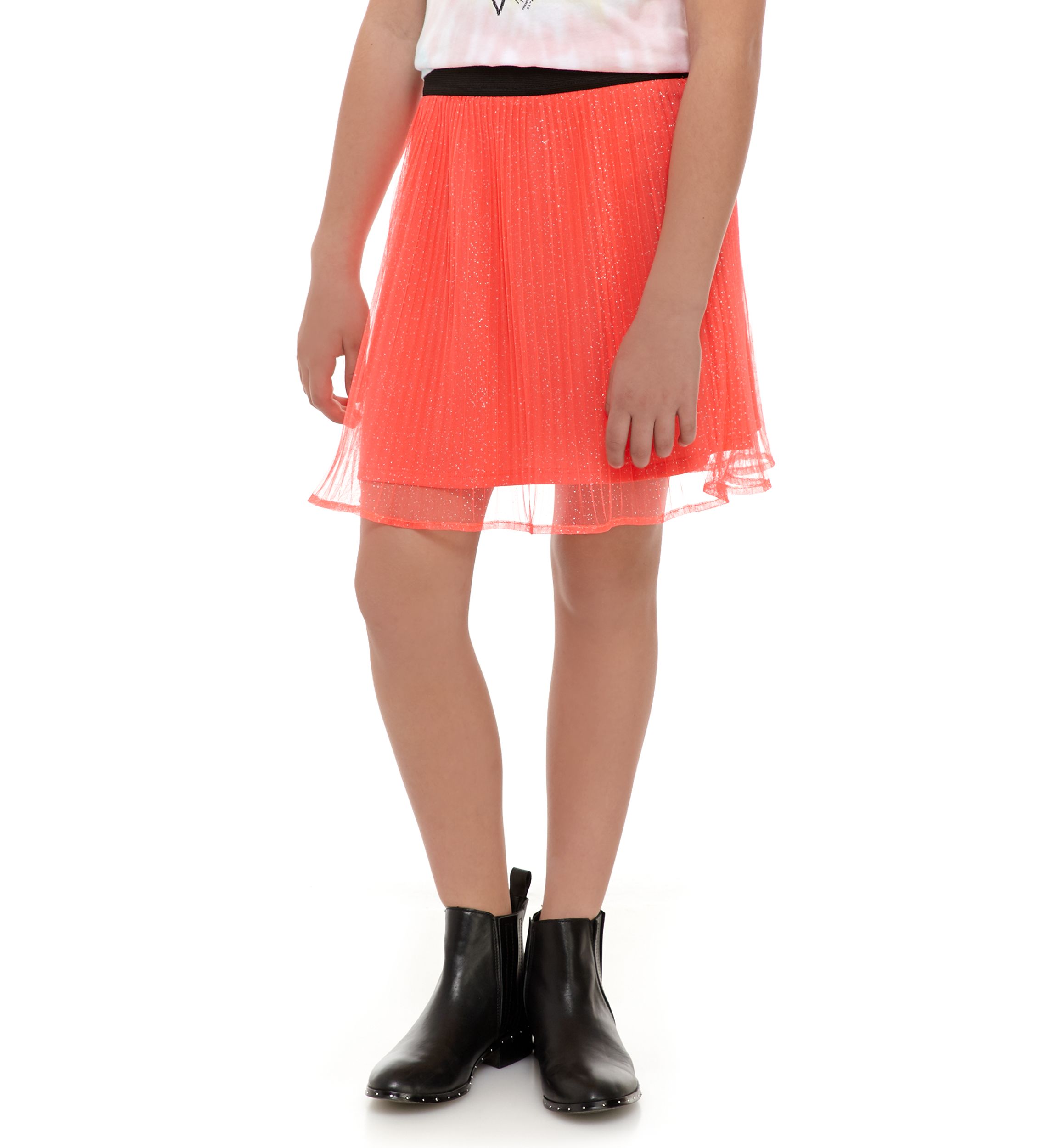 Girls 7-16 Mesh Skirt with Waistband