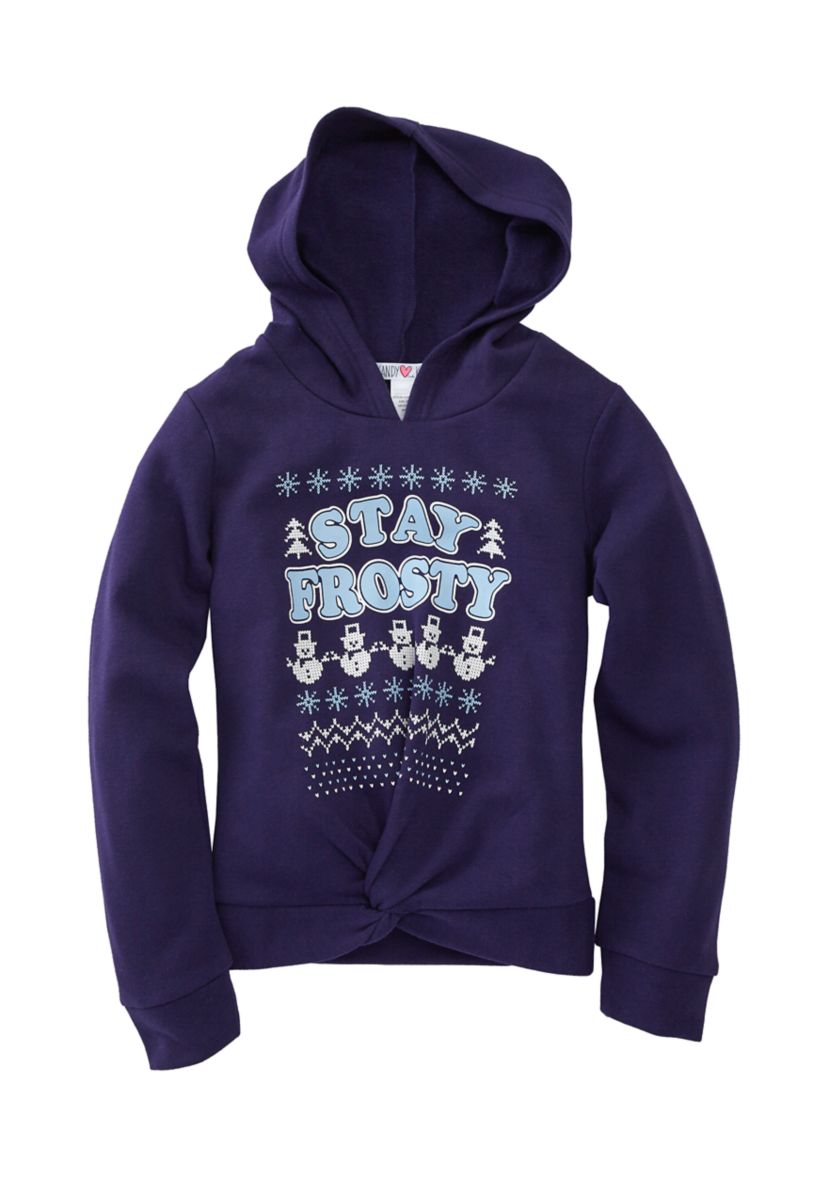 Girls 7-16 Long Sleeve Hooded Graphic Sweatshirt
