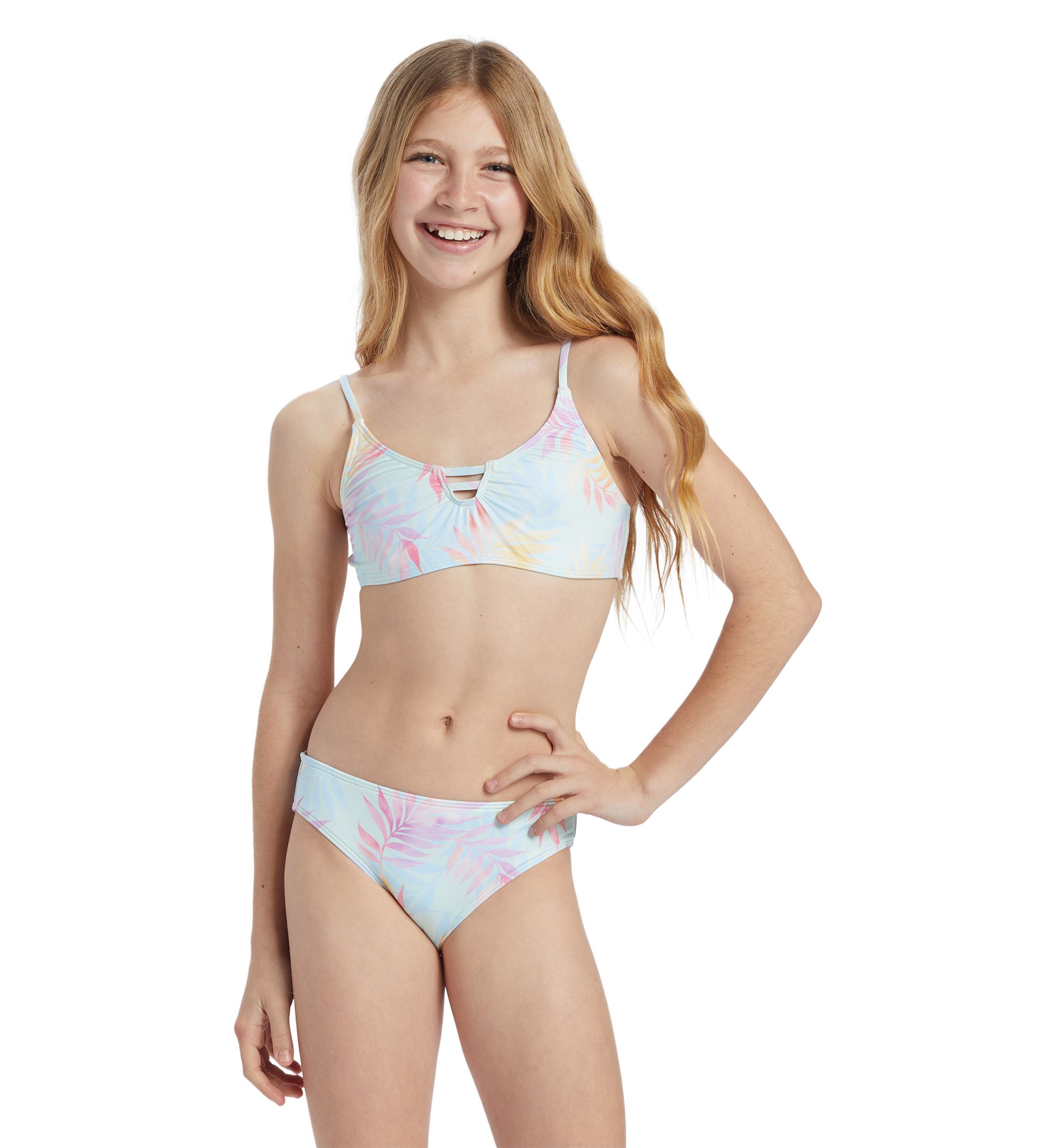 Girls 7-16 Triangle Swimsuit