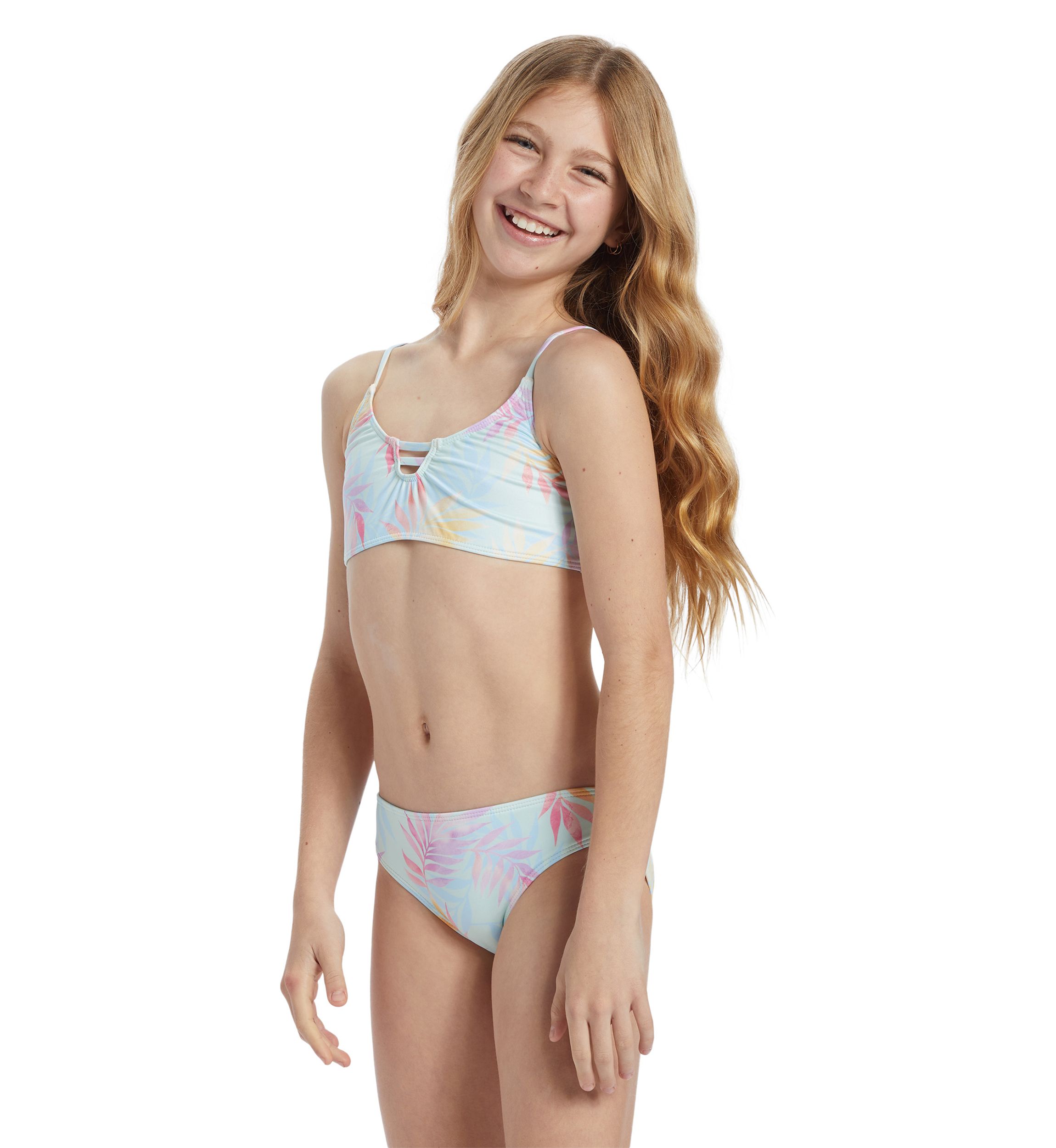 Girls 7-16 Triangle Swimsuit
