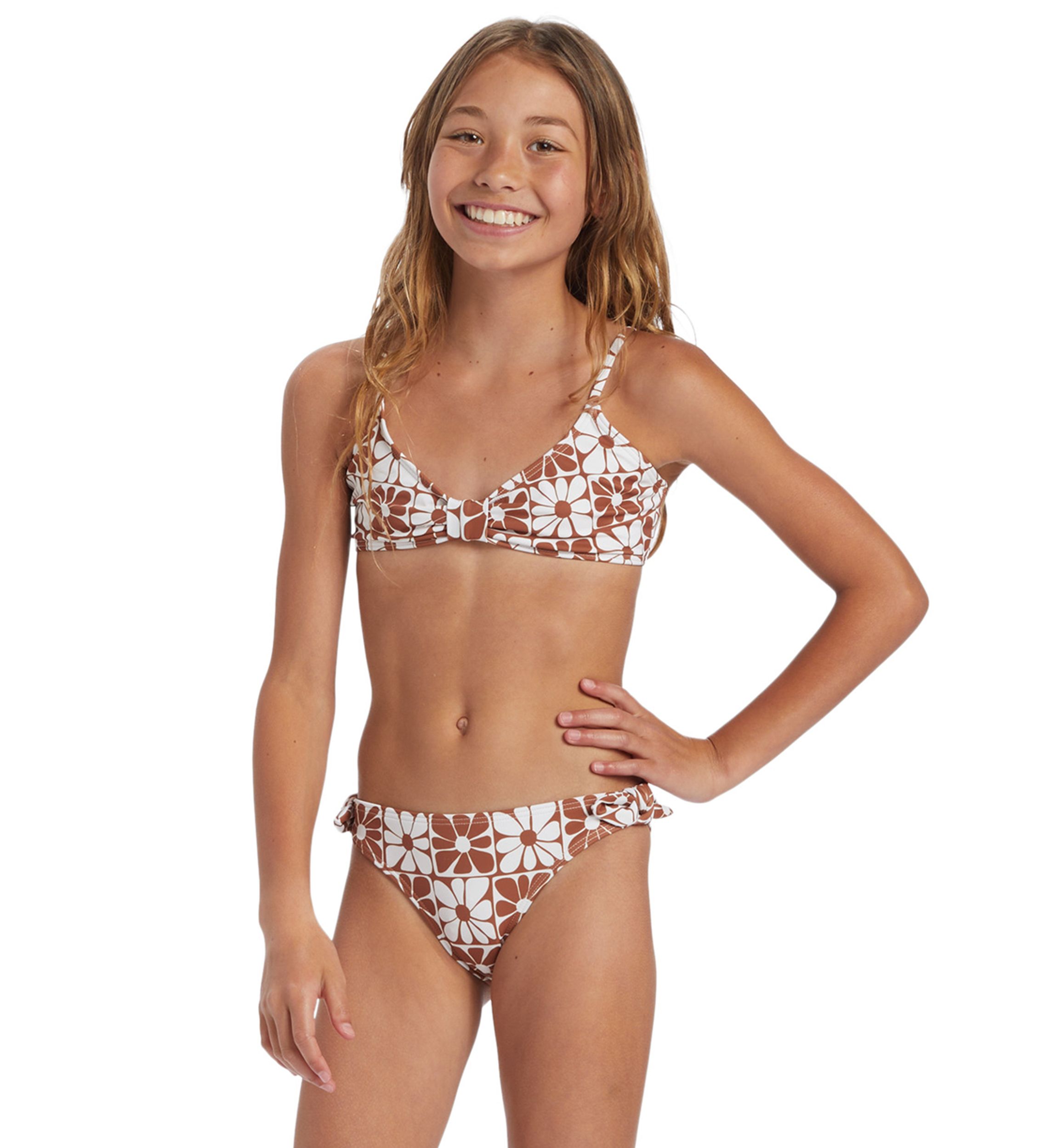 Girls 7-16 Twist Front Bikini 2 Piece Swim Set