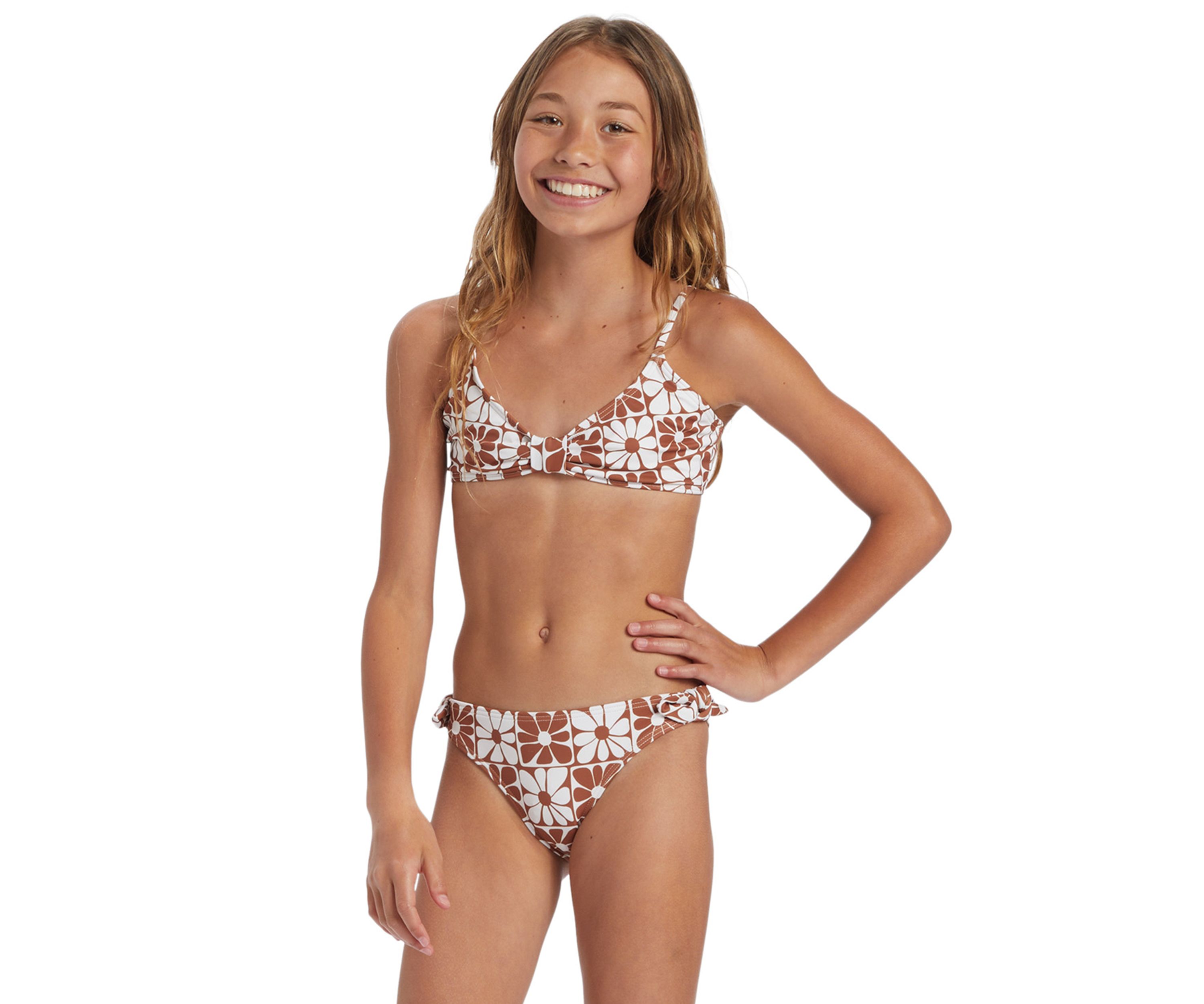 Girls 7-16 Twist Front Bikini 2 Piece Swim Set