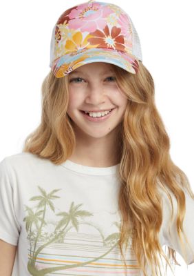 Girls Floral Printed Hat