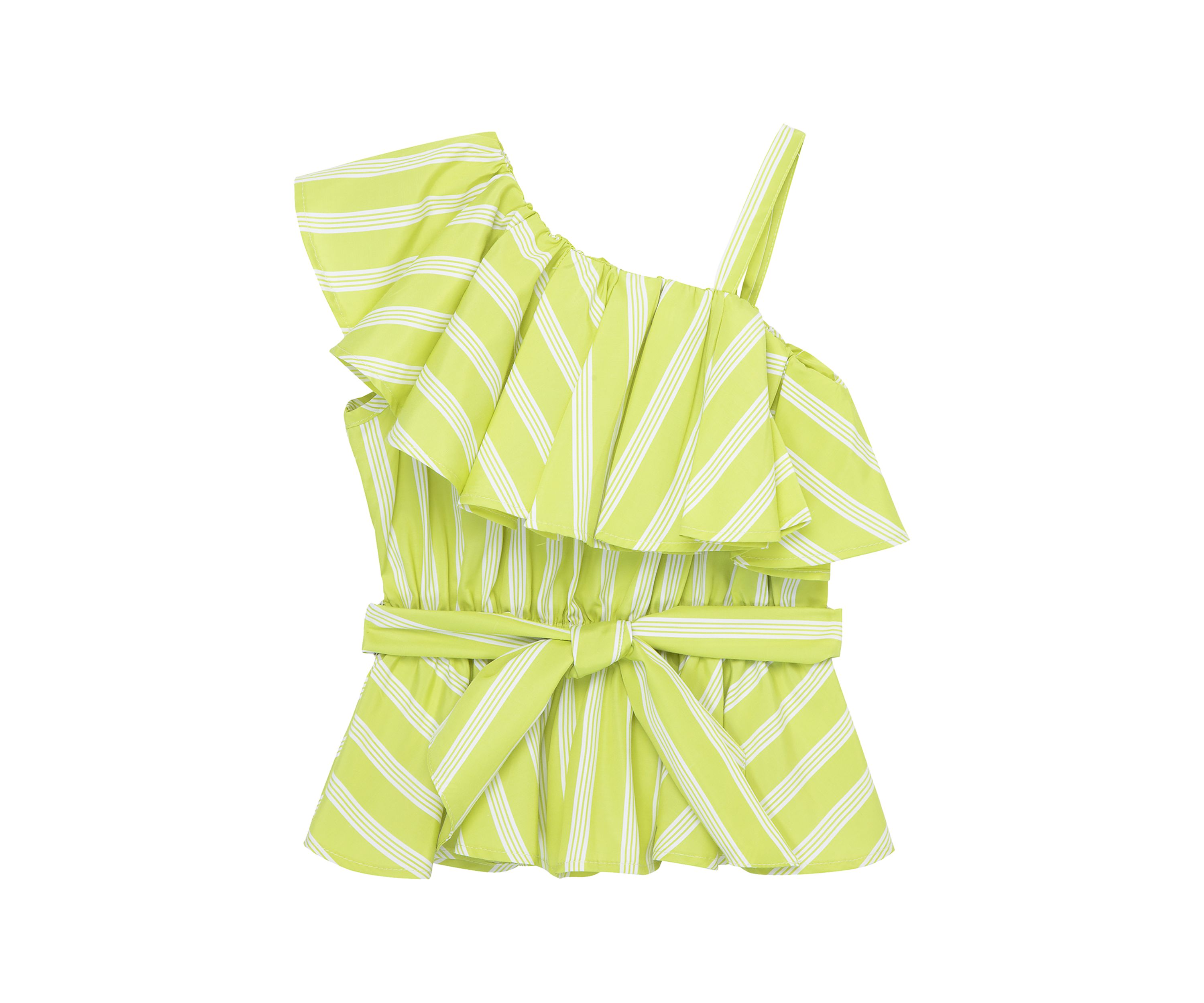 Girls 7-16 Stripe Ruffle Top