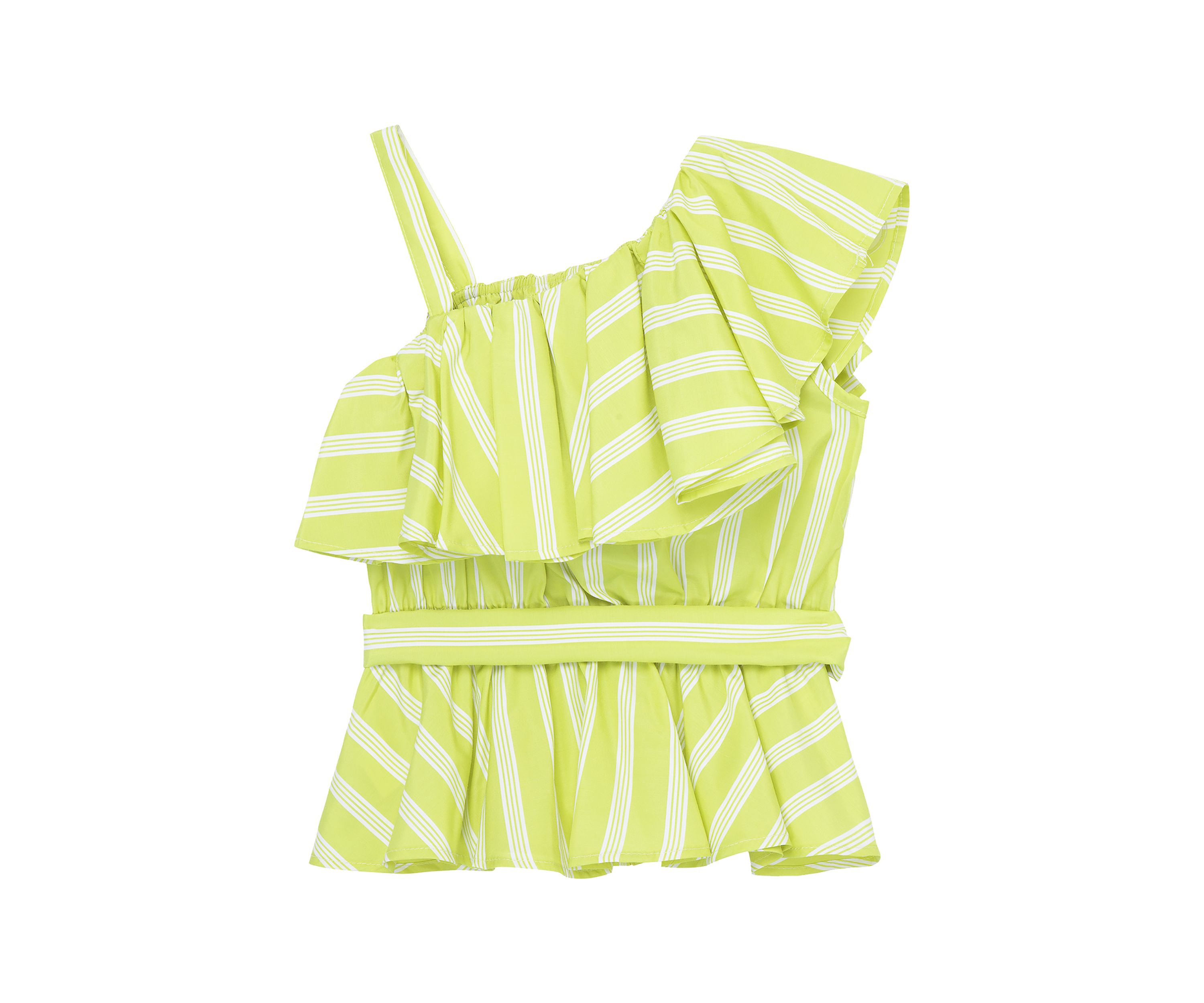 Girls 7-16 Stripe Ruffle Top
