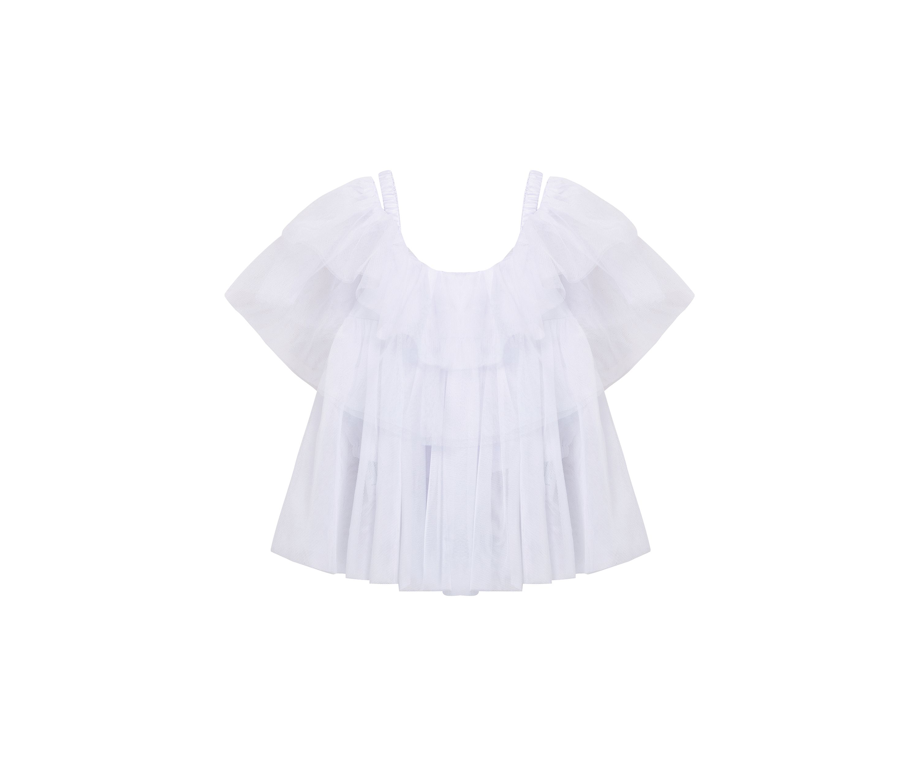 Girls 7-16 Tiered Mesh Top
