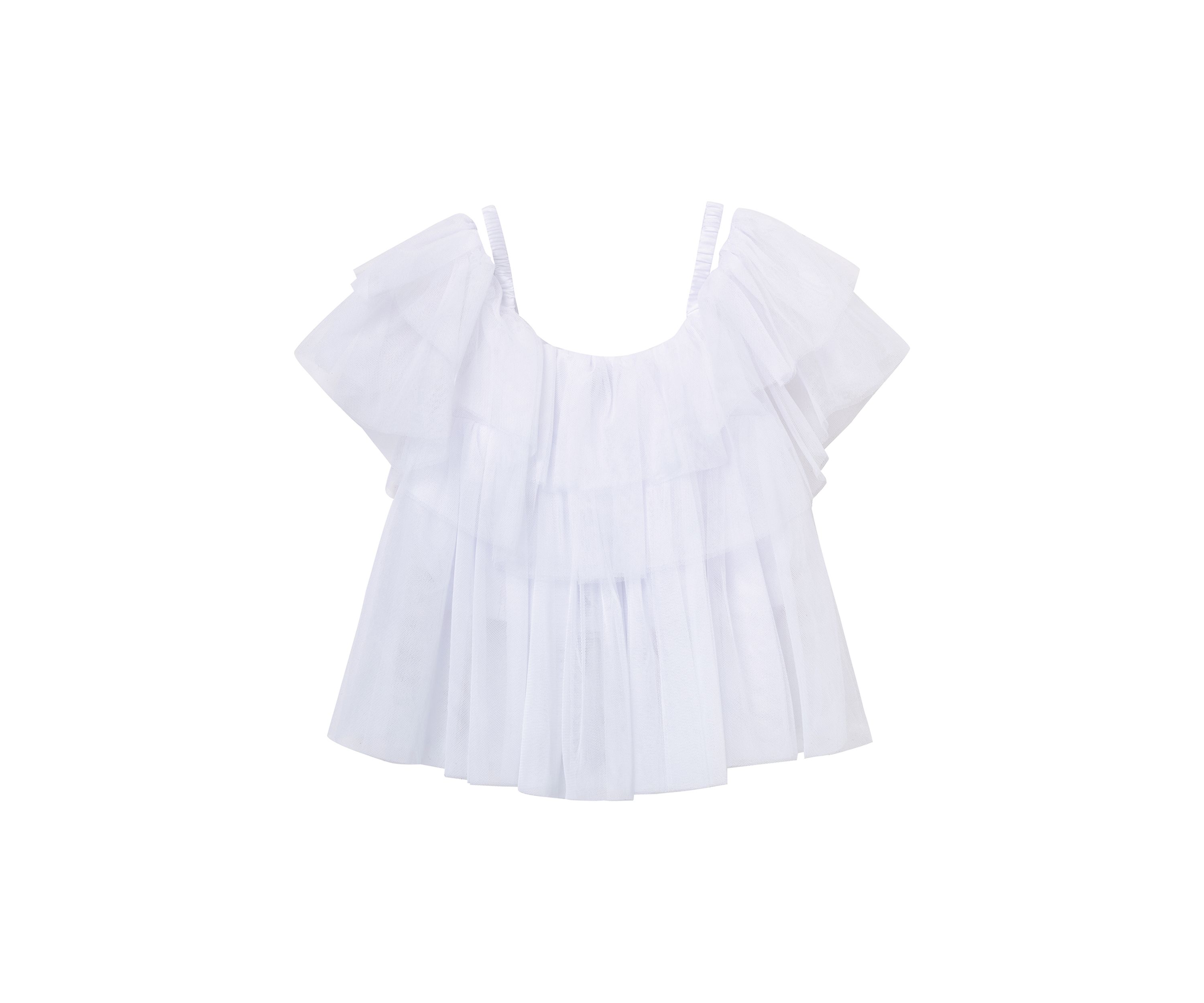 Girls 7-16 Tiered Mesh Top