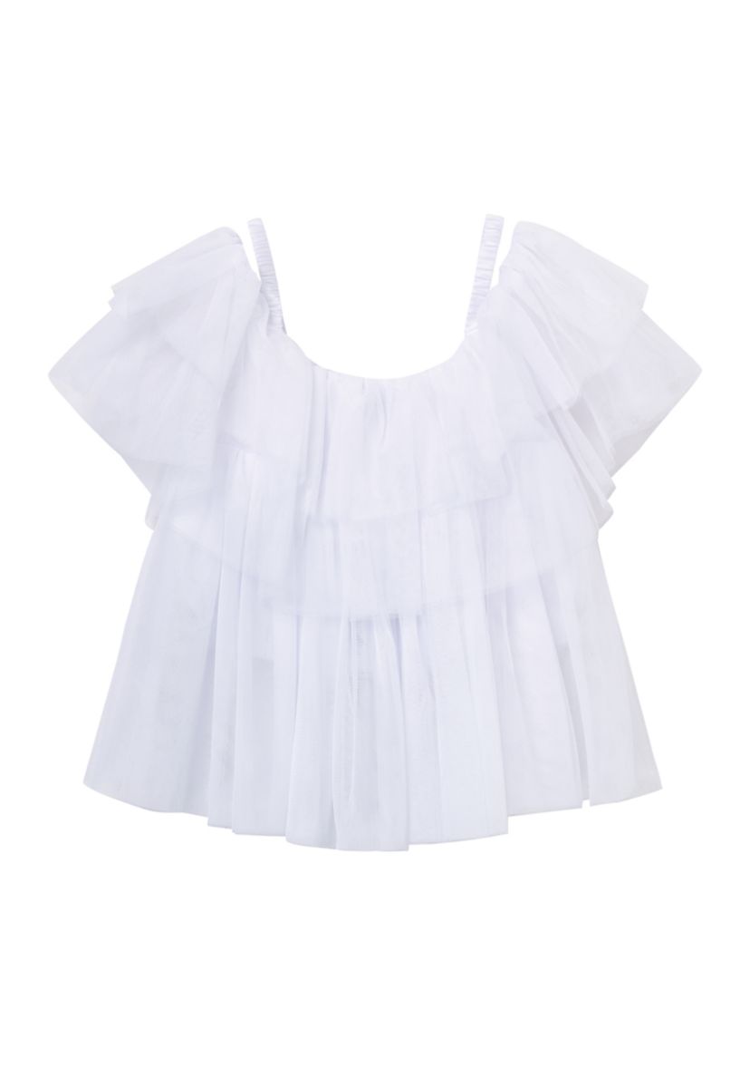 Girls 7-16 Tiered Mesh Top