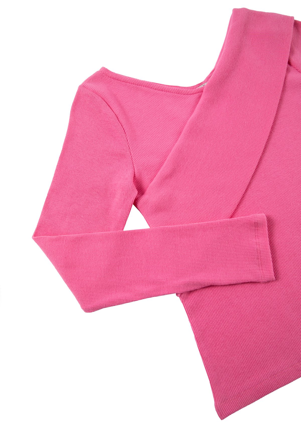Girls 7-16 Asymmetrical Ribbed Top