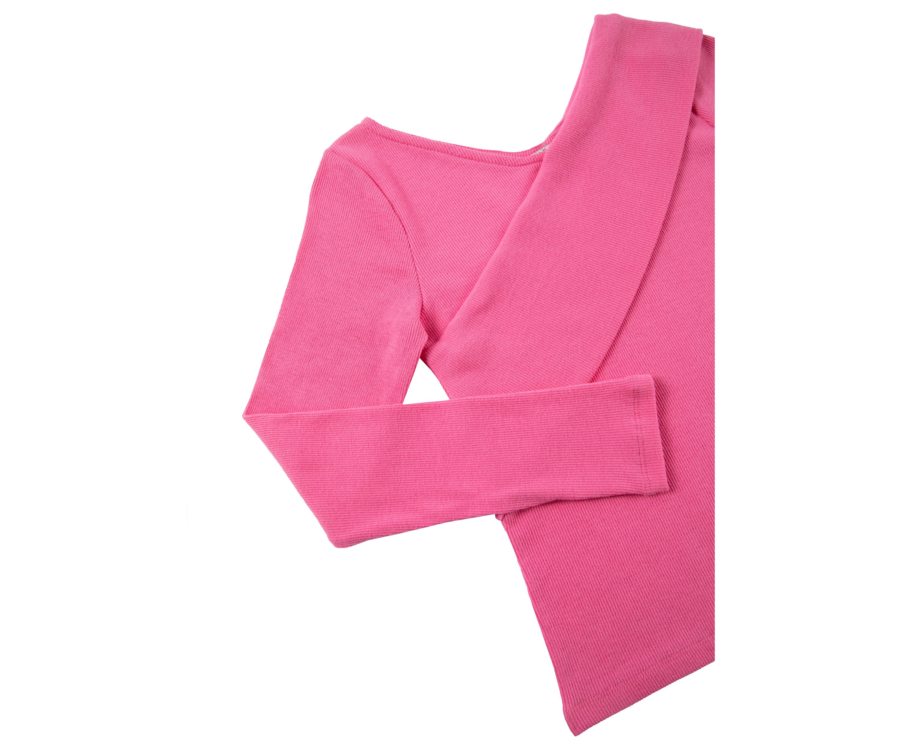 Girls 7-16 Asymmetrical Ribbed Top