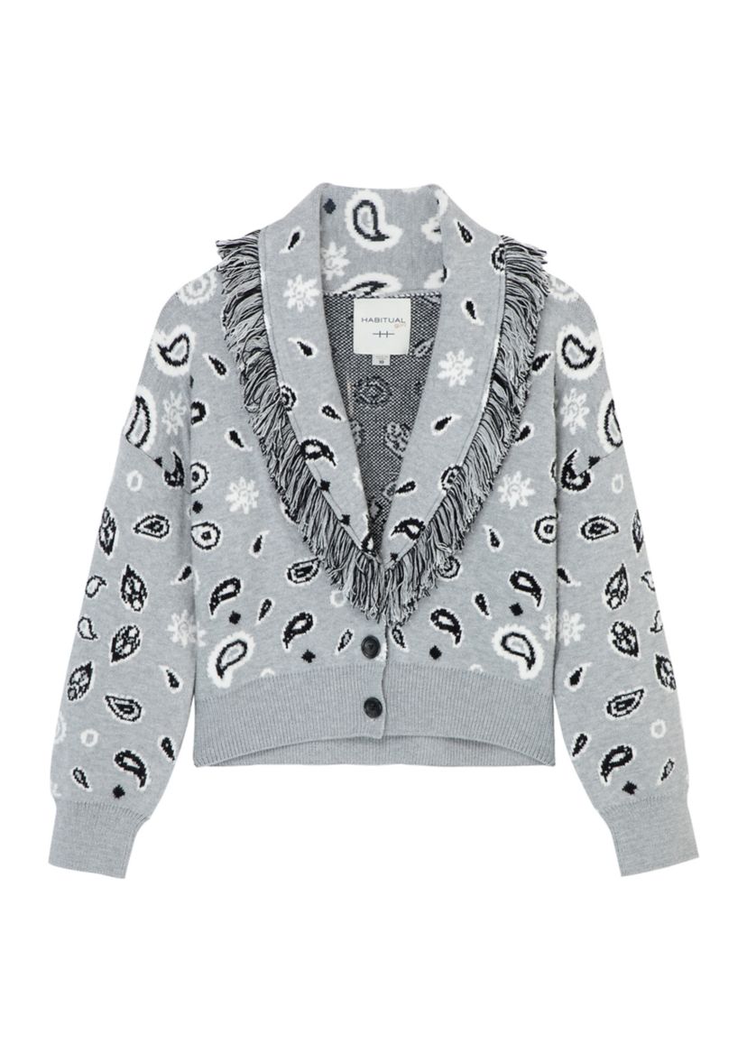 Girls 7-16 Jacquard Fringe Sweater