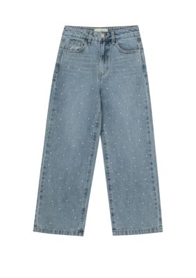 A Loves A Big Girls 7-16 Wide Leg Denim Pants