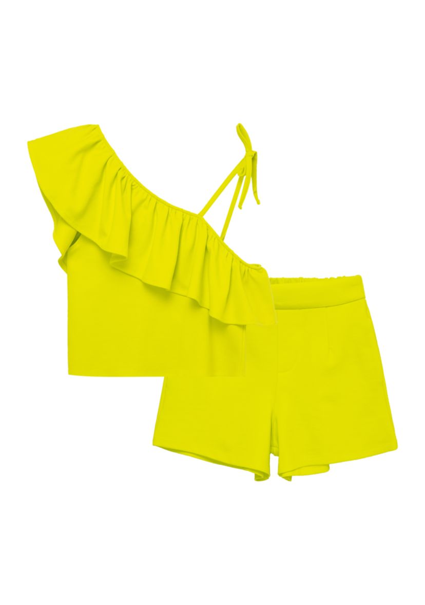 Girls 7-16 Ruffle Shorts Set