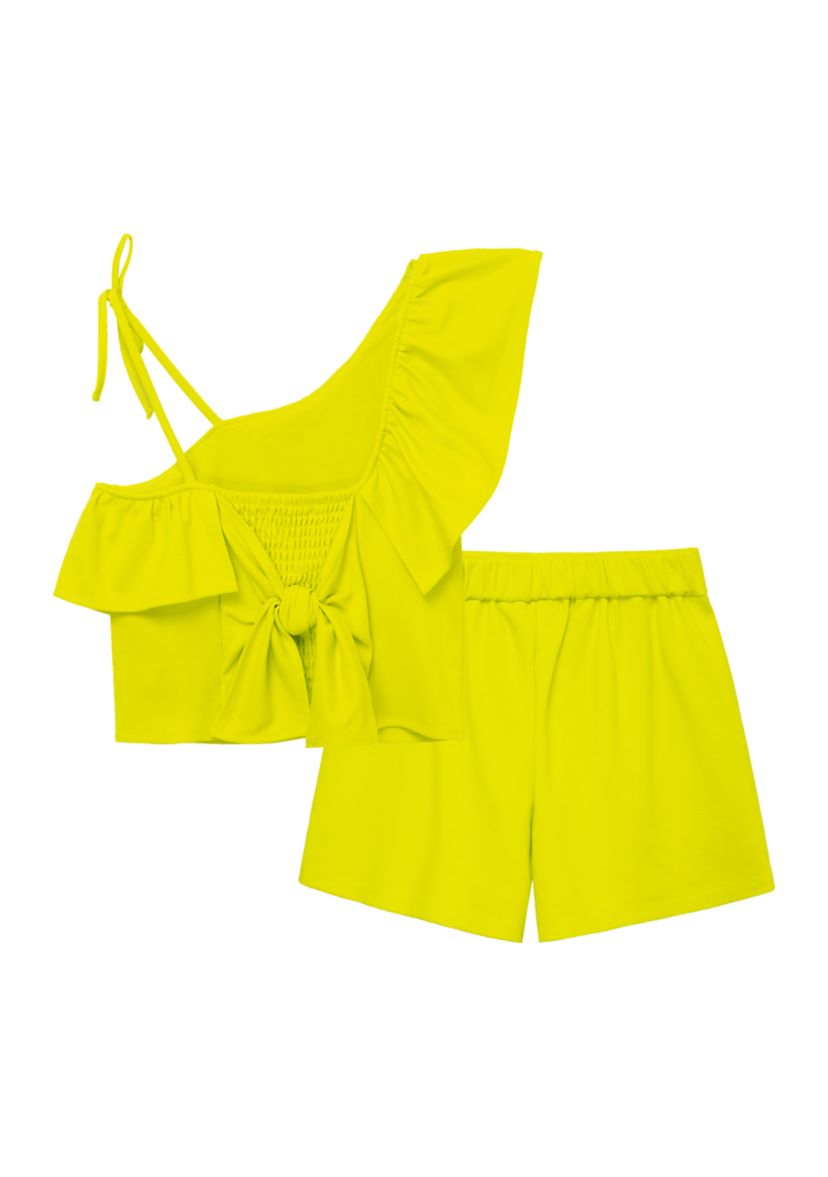 Girls 7-16 Ruffle Shorts Set
