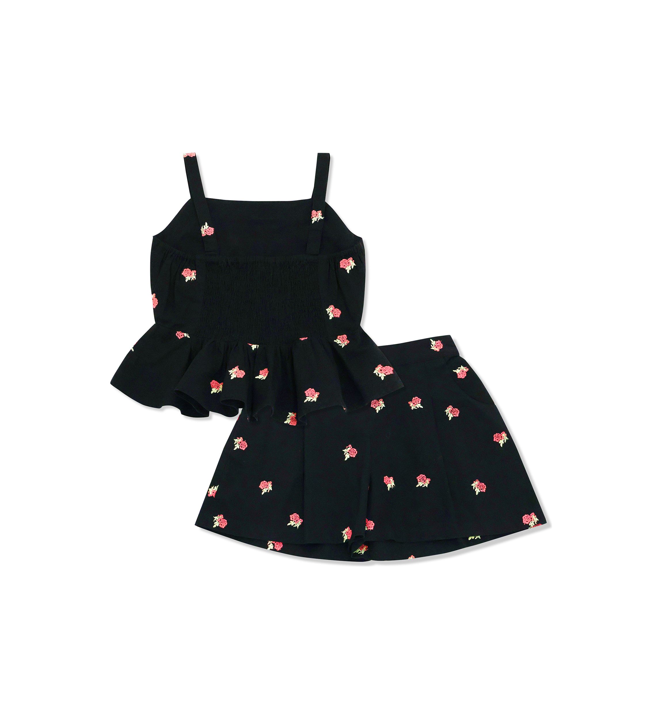 Girls 7-16 Allover Embroidery Short Set