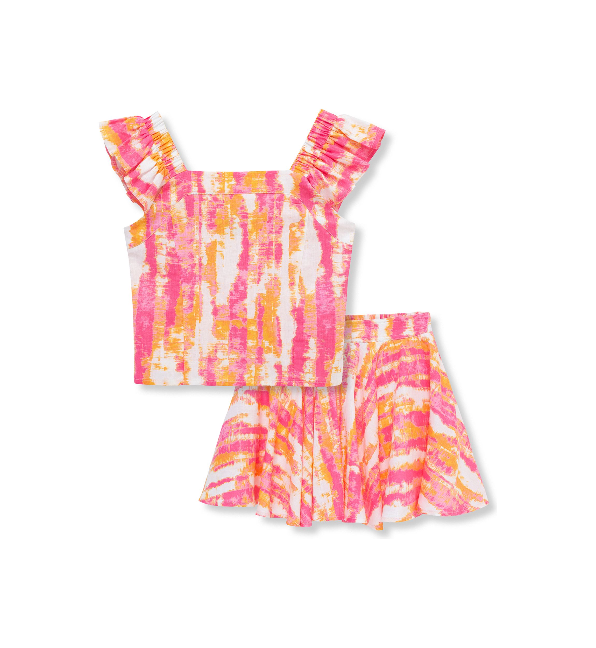 Girls 7-16 Printed Skirt Set