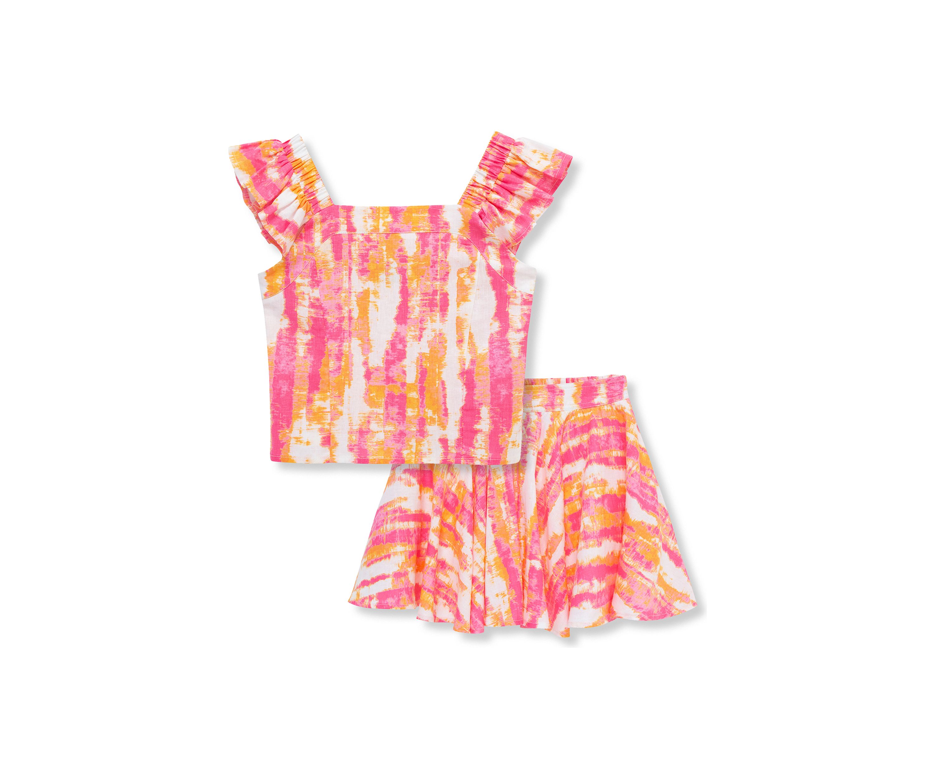 Girls 7-16 Printed Skirt Set