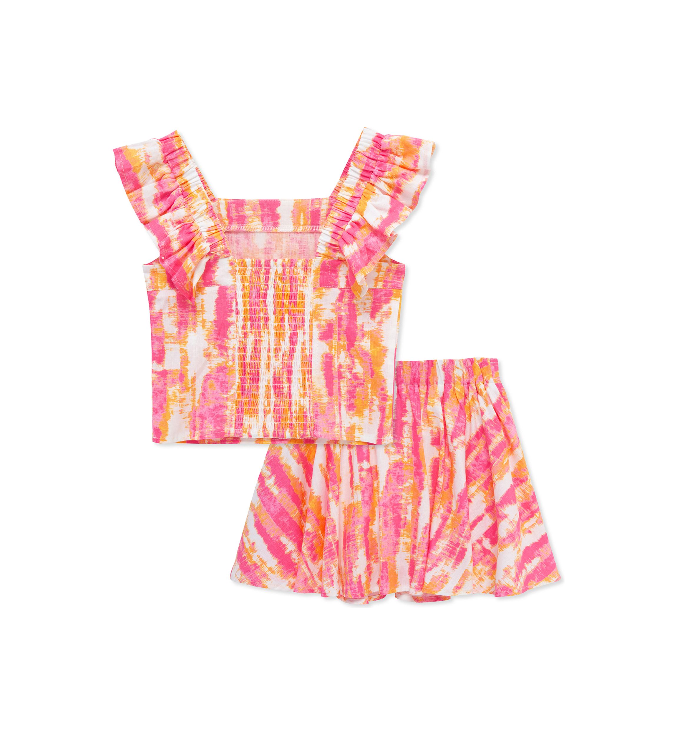 Girls 7-16 Printed Skirt Set