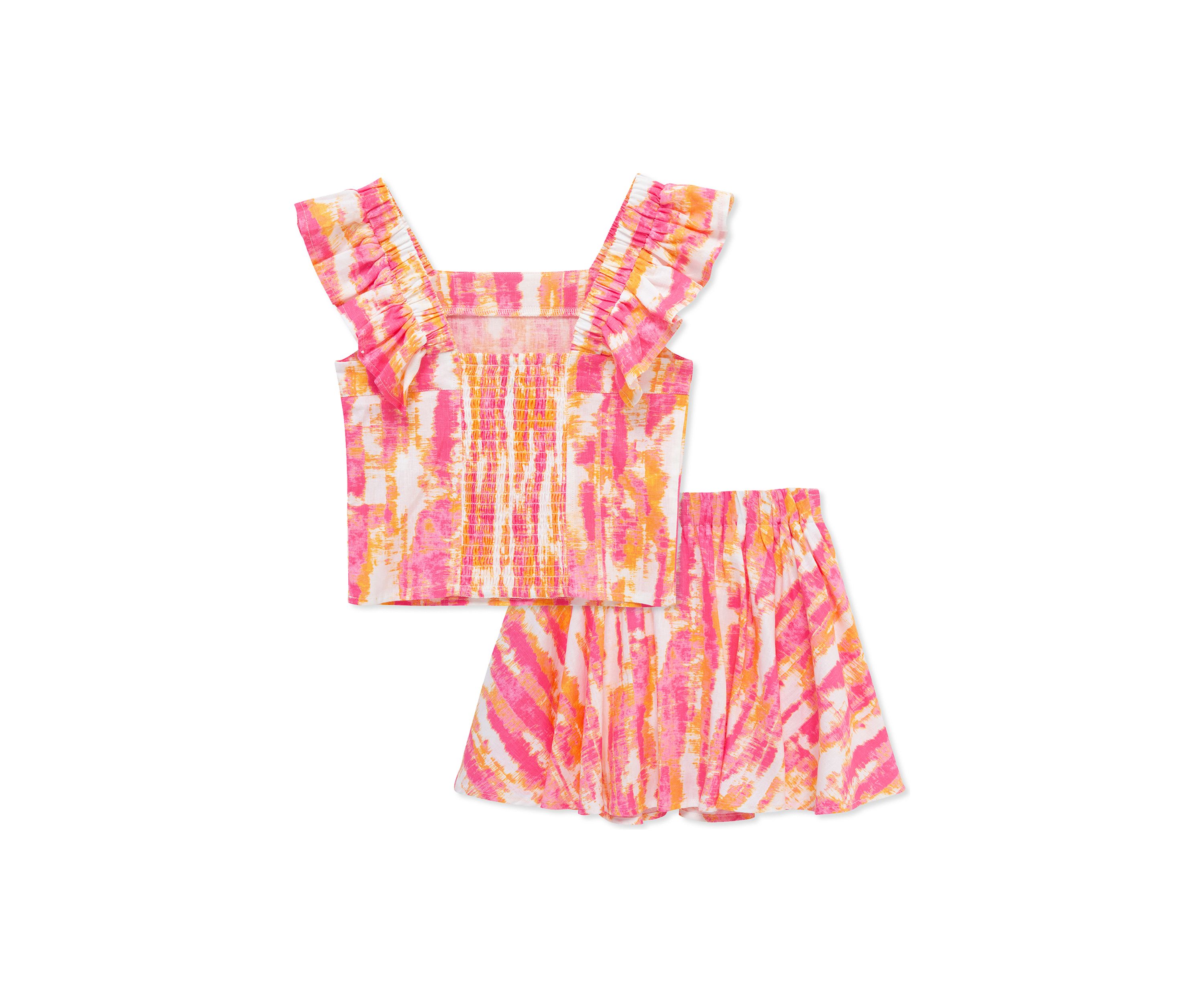 Girls 7-16 Printed Skirt Set