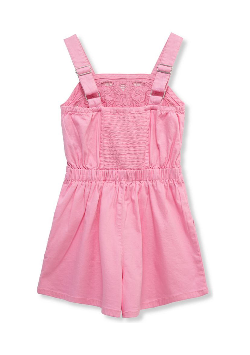 Girls 7-16 Sleeveless Embroidered Romper 