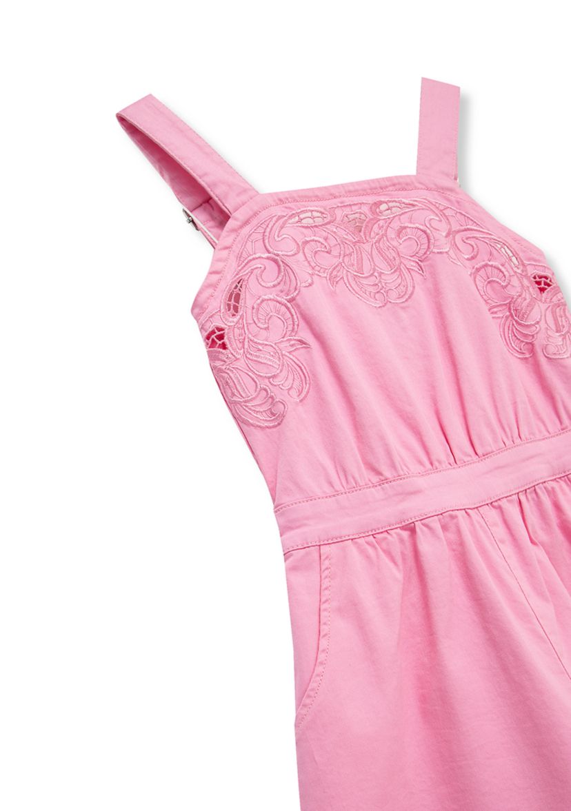 Girls 7-16 Sleeveless Embroidered Romper 