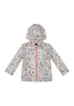 Toddler Girls Glitter Dashed Rain Jacket