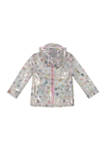 Toddler Girls Glitter Dashed Rain Jacket