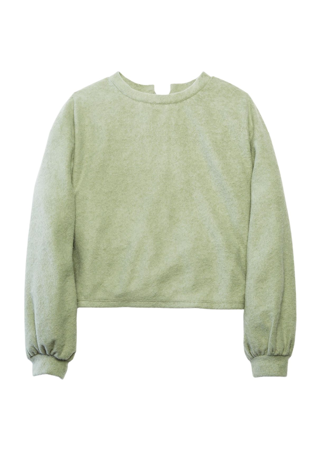 Girls 7-16 Long Sleeve Fleece Bow Back Pullover