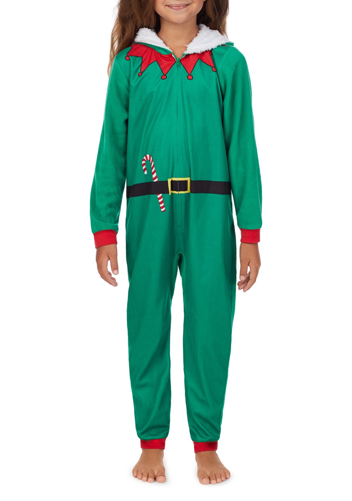Kids Elf One Piece Pajama 