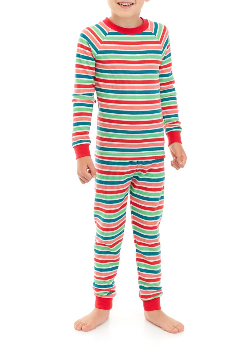 Big Kids Merry Multi Stripe Pajama Set