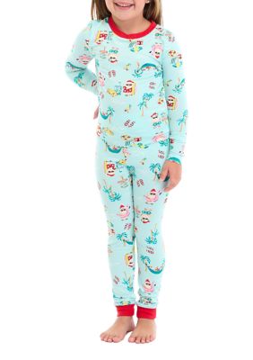 PAJAMARAMA Unisex Big Kids Beachy Christmas Pajama Set belk