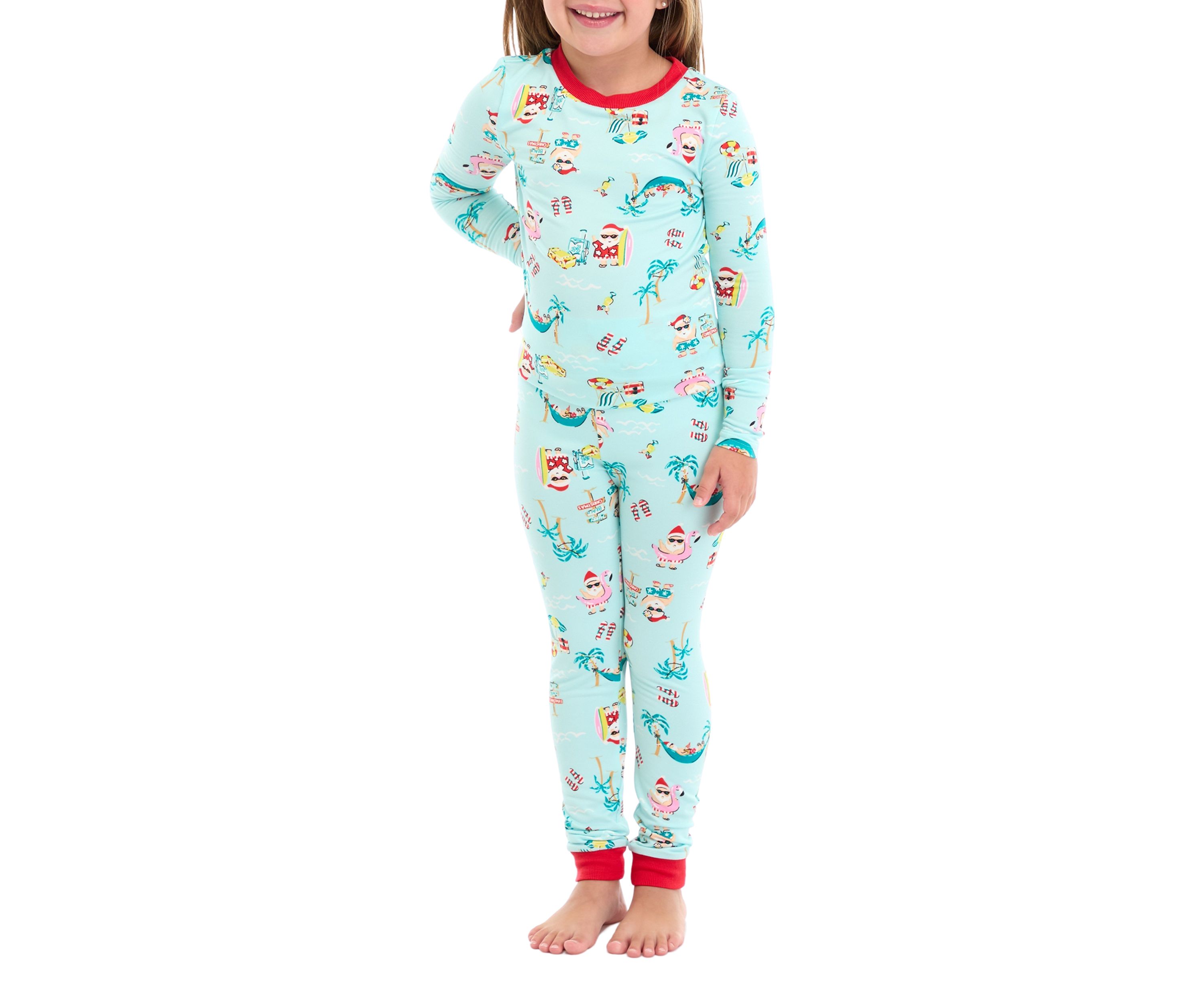 Unisex Big Kids Beachy Christmas Pajama Set