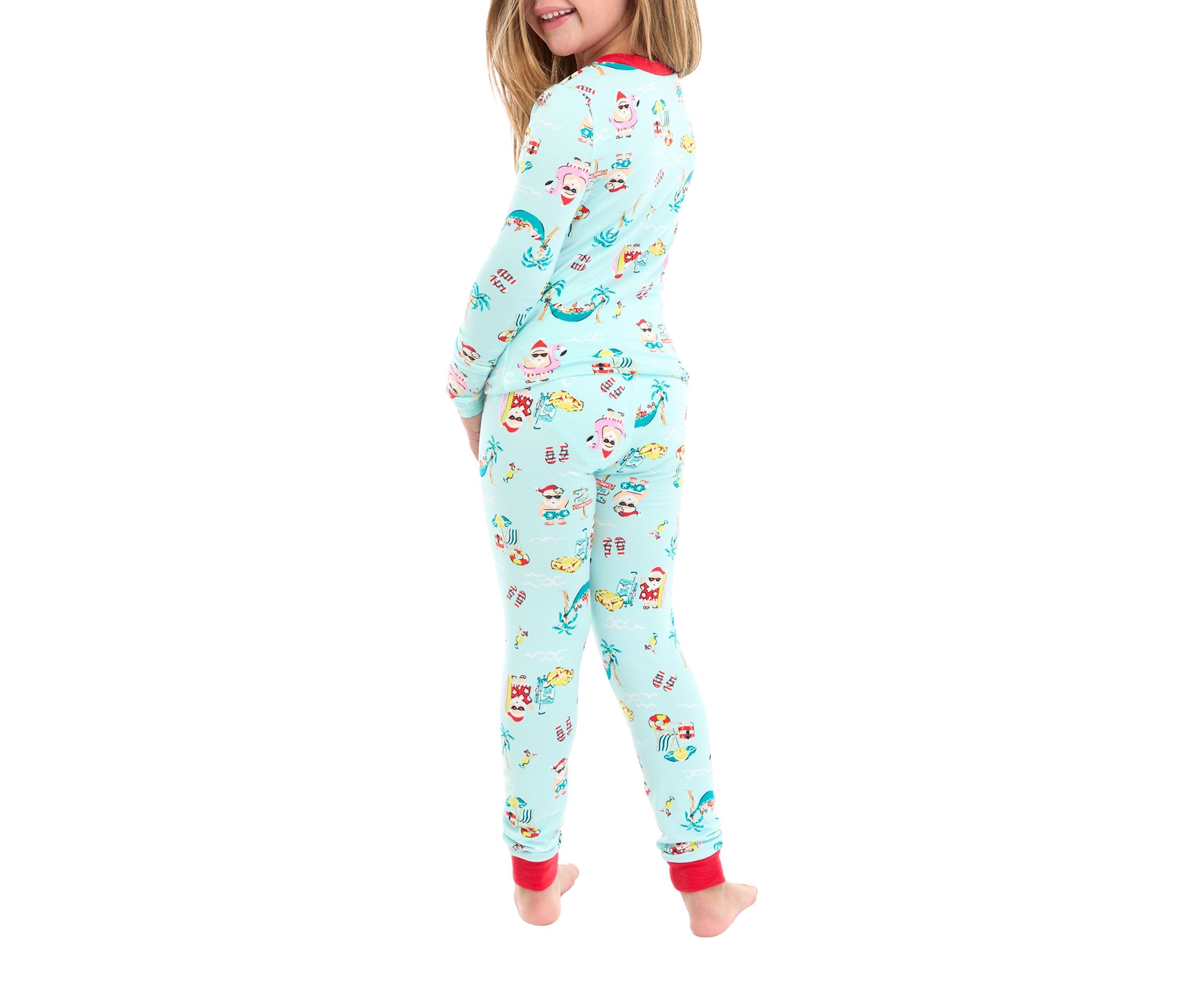 Unisex Big Kids Beachy Christmas Pajama Set