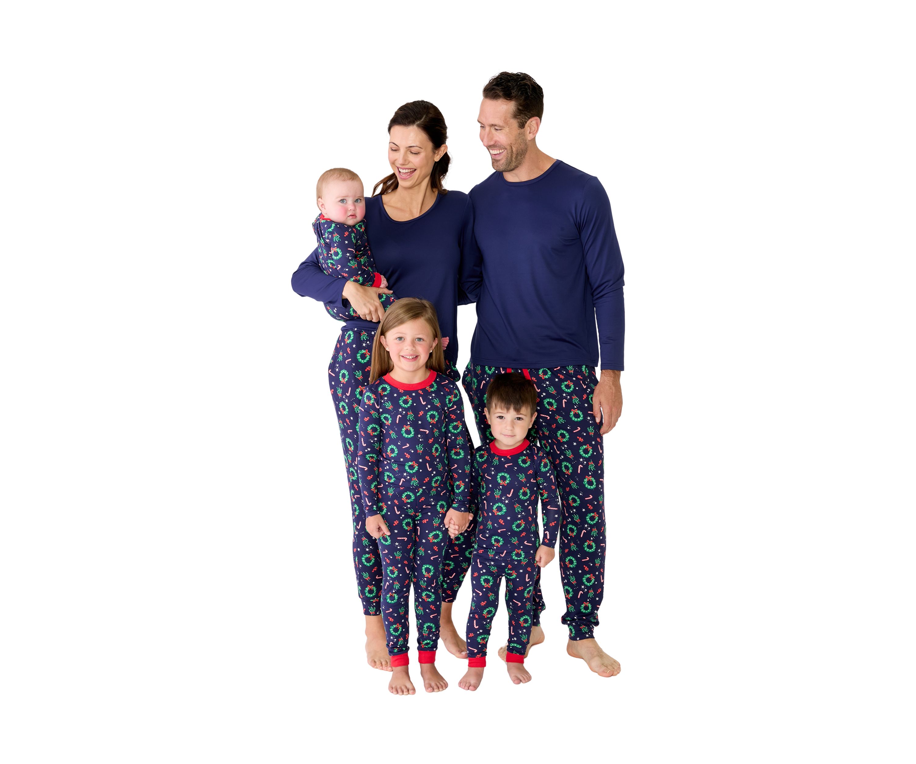 Unisex Big Kids Holiday Wreaths Pajama Set