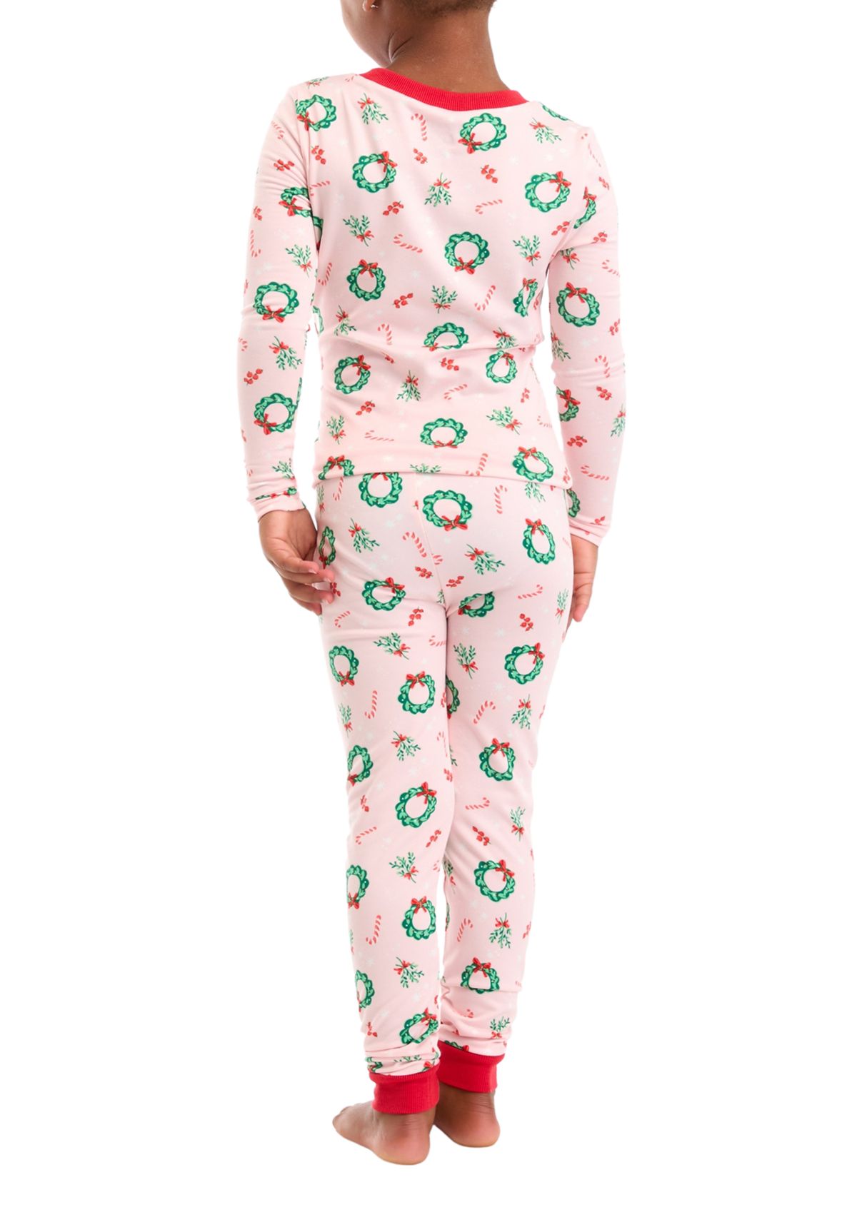 Unisex Big Kids Holiday Wreaths Pajama Set