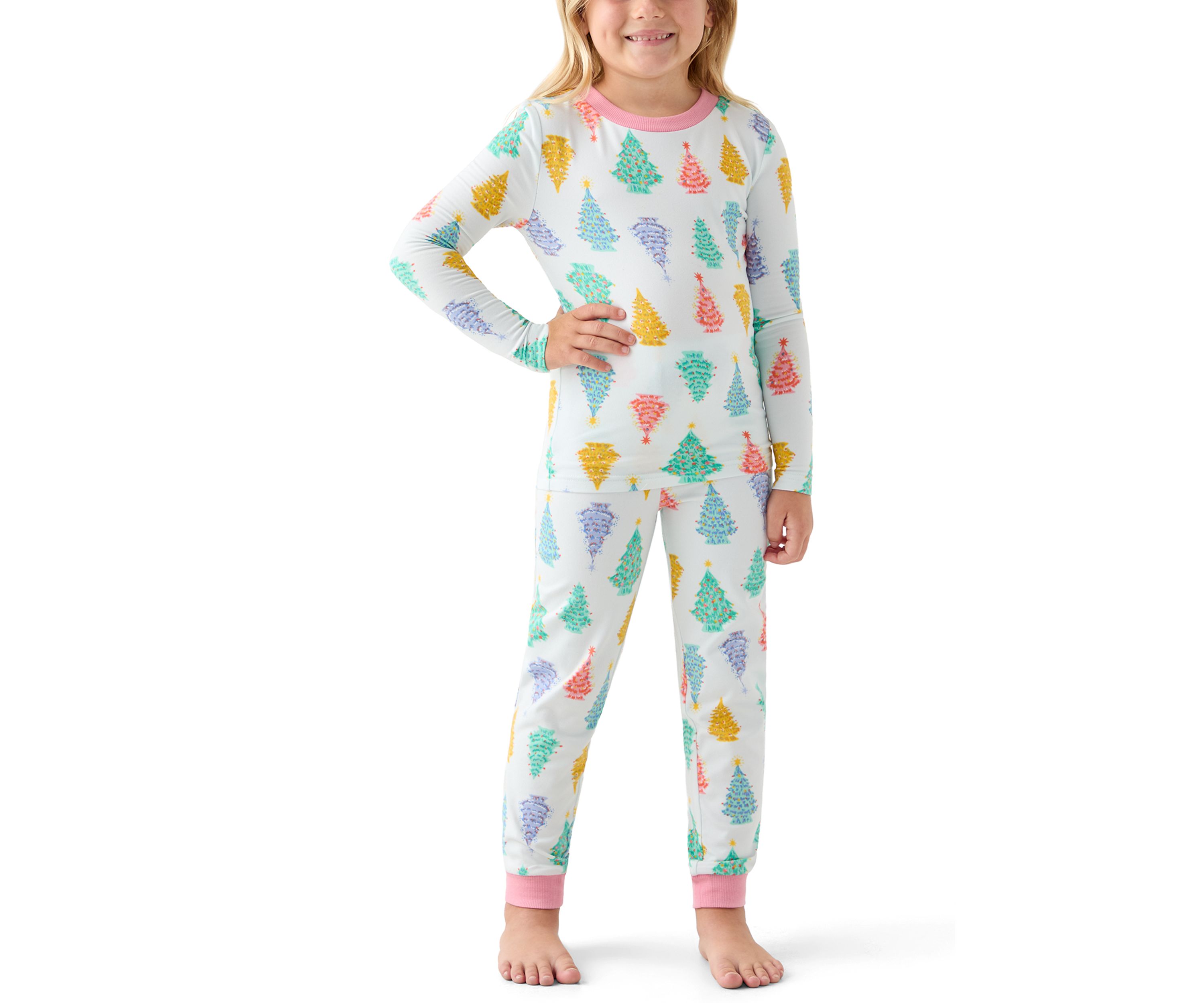   Unisex Big Kid Ballet Trees Pajama Set 