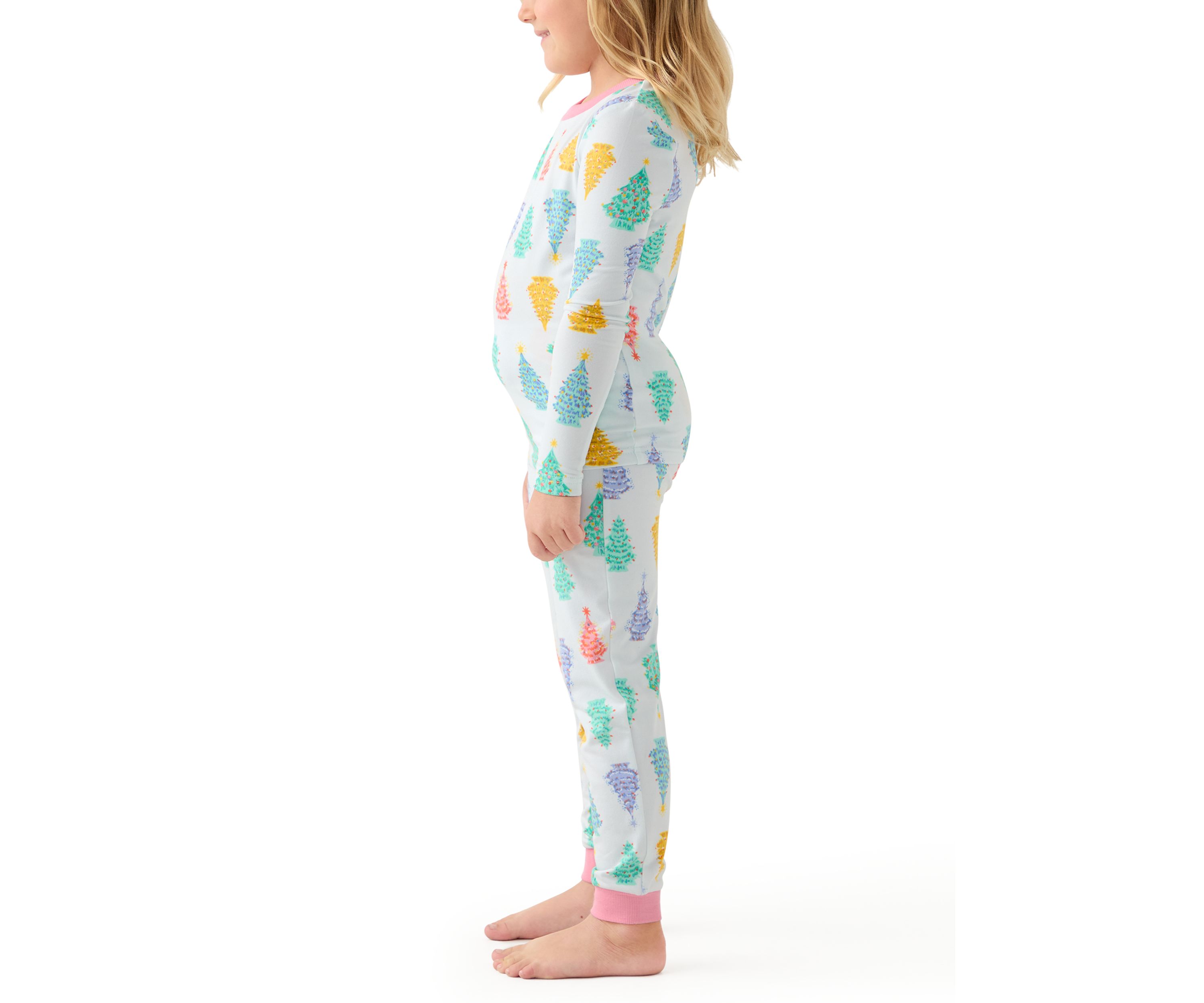   Unisex Big Kid Ballet Trees Pajama Set 