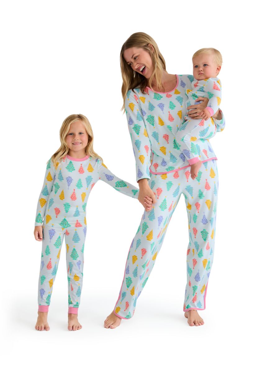   Unisex Big Kid Ballet Trees Pajama Set 