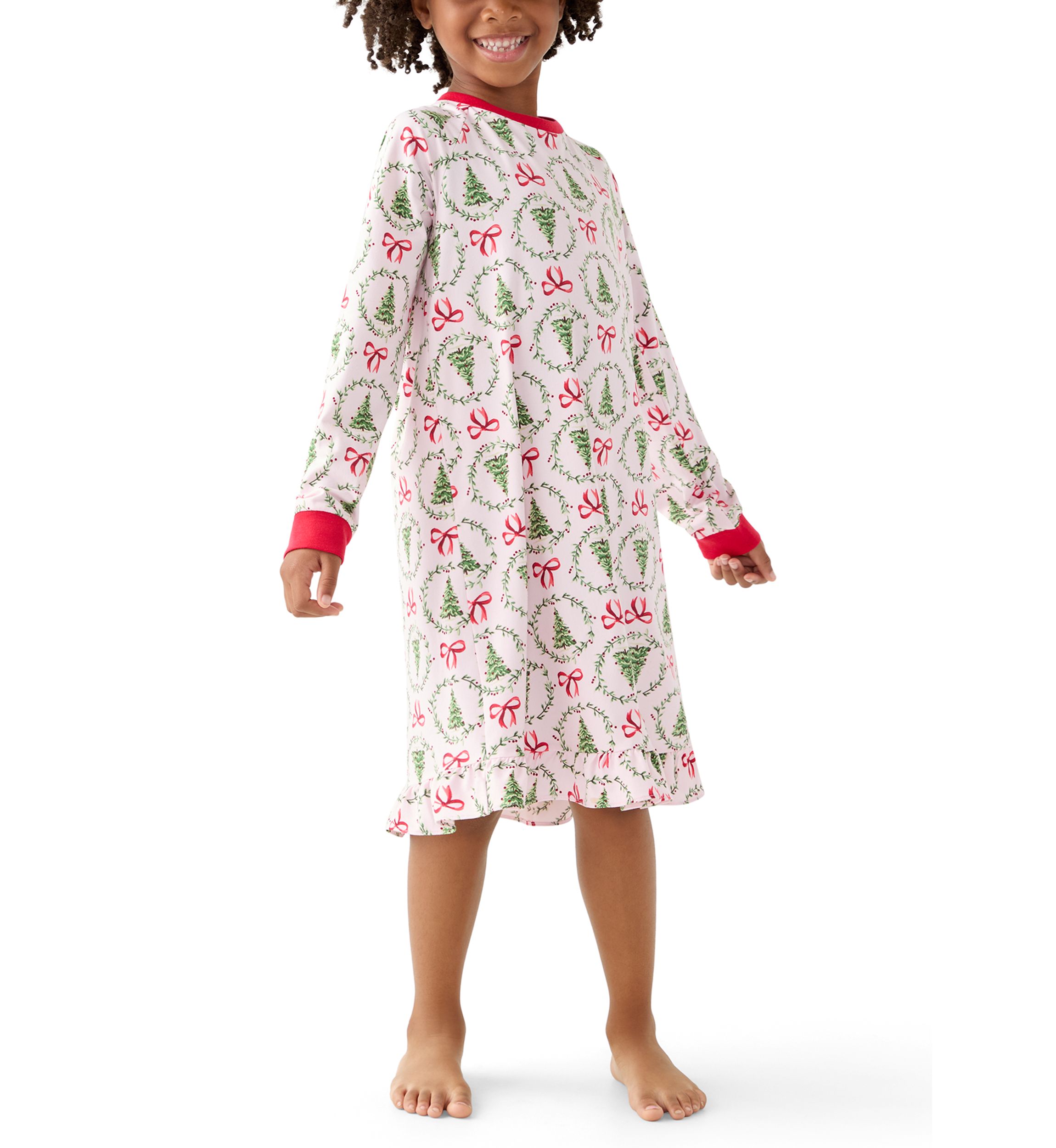 Big Kid Holiday Bows & Wreaths Nightgown